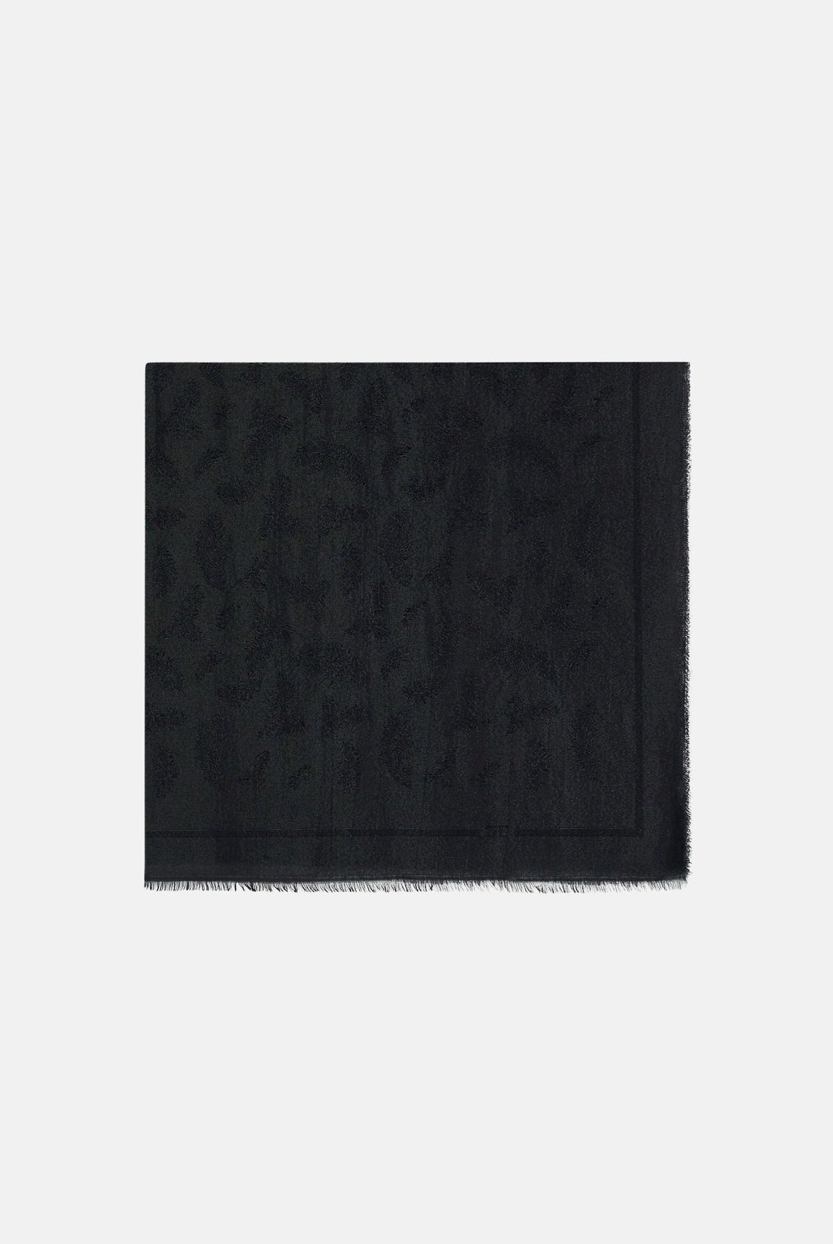 ELISABETTA FRANCHI Foulard nero da donna con monogram jacquard all-over SC06F67E2 110 ELISABETTA FRANCHI