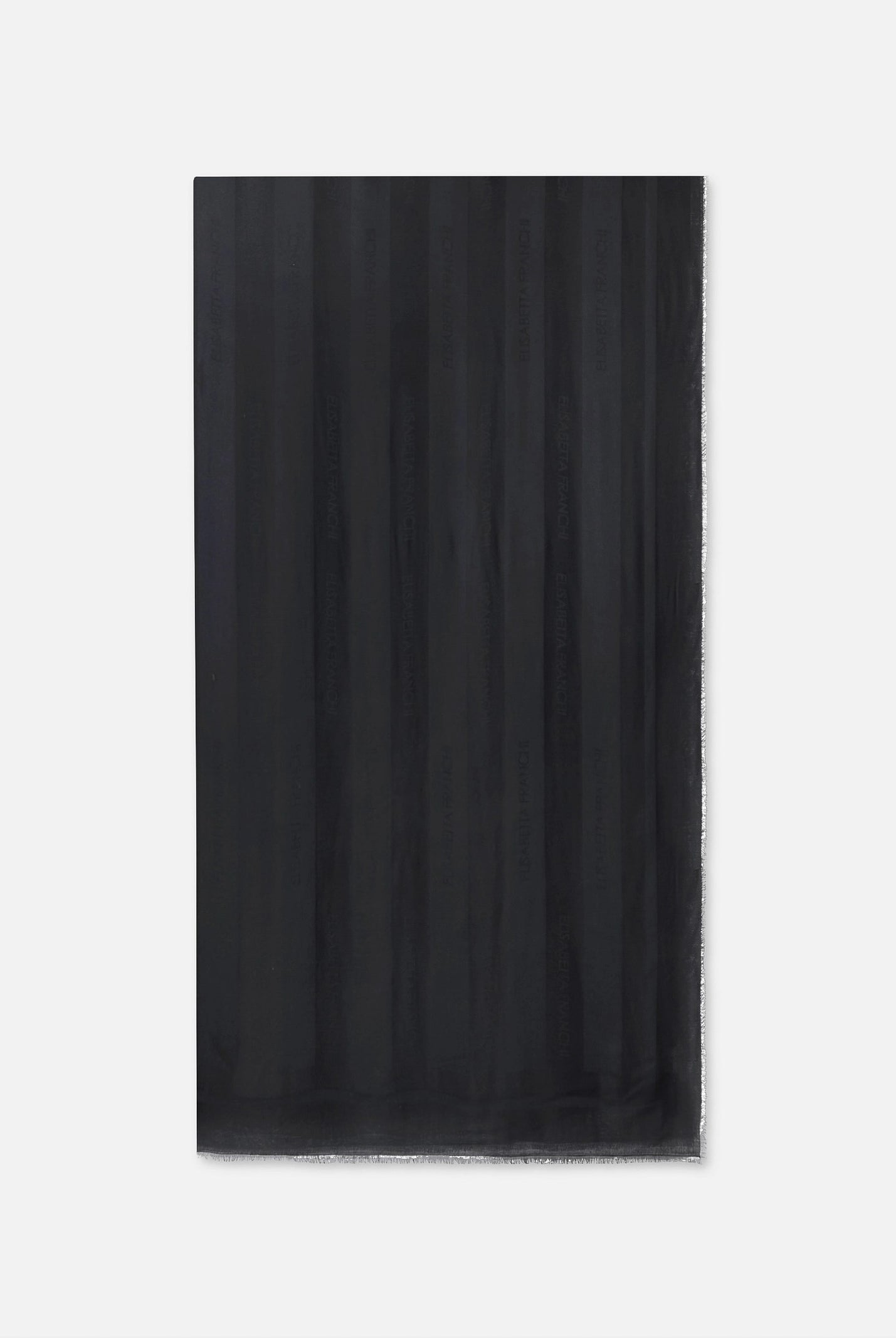 ELISABETTA FRANCHI Pashmina nera da donna con logo SC14F61E2 110 ELISABETTA FRANCHI