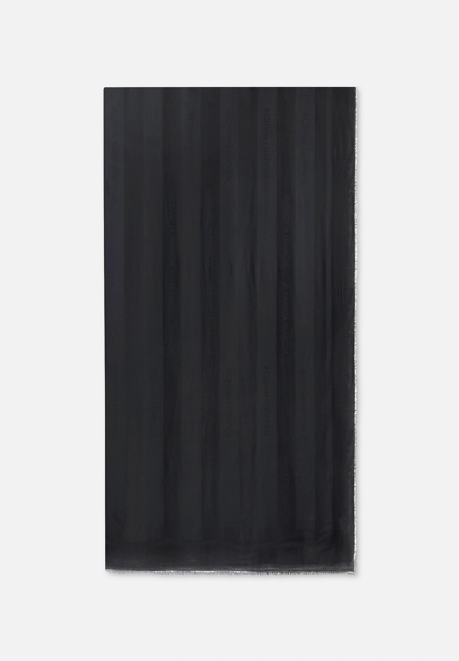 ELISABETTA FRANCHI Pashmina nera da donna con logo SC14F61E2 110 ELISABETTA FRANCHI