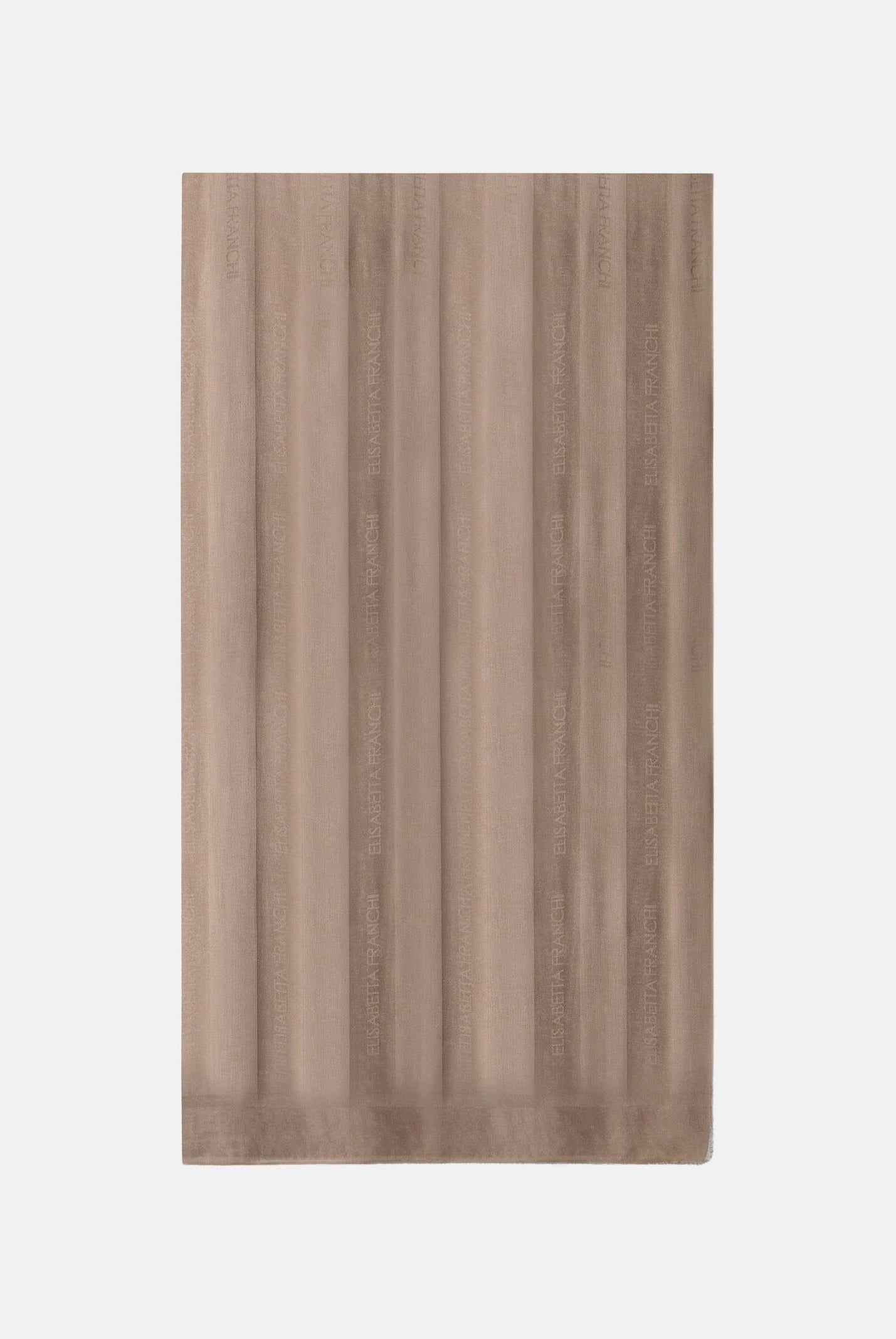 ELISABETTA FRANCHI Pashmina argilla da donna con logo SC14F61E2 229 ELISABETTA FRANCHI