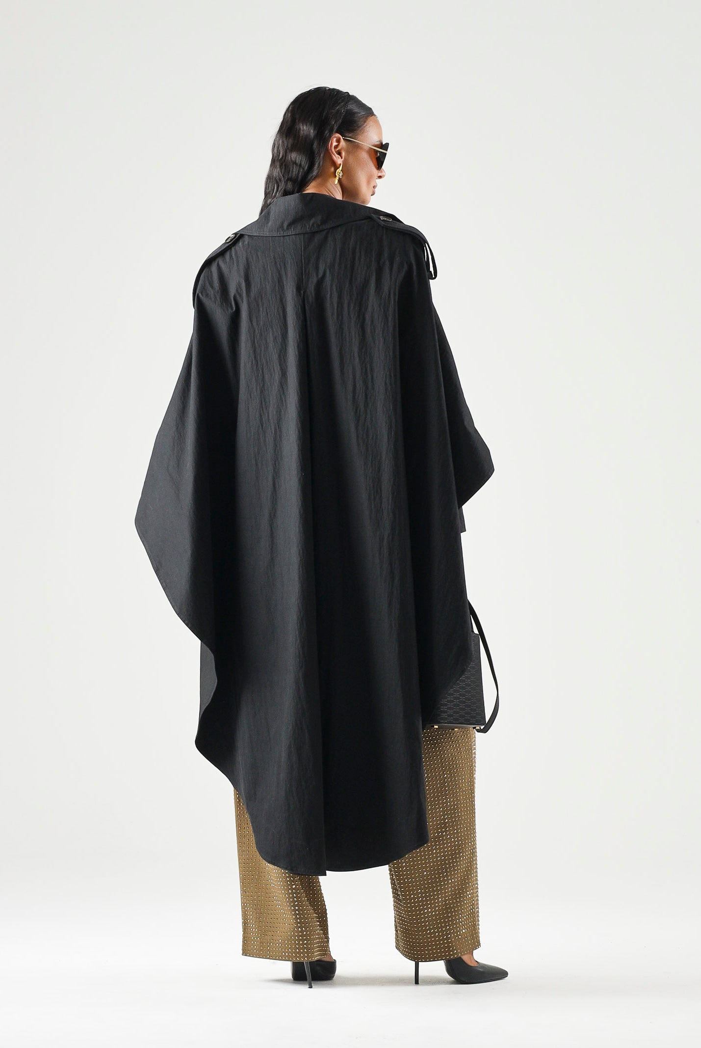 ELISABETTA FRANCHI Trench lungo Nero Donna. SP01068E2 110 ELISABETTA FRANCHI