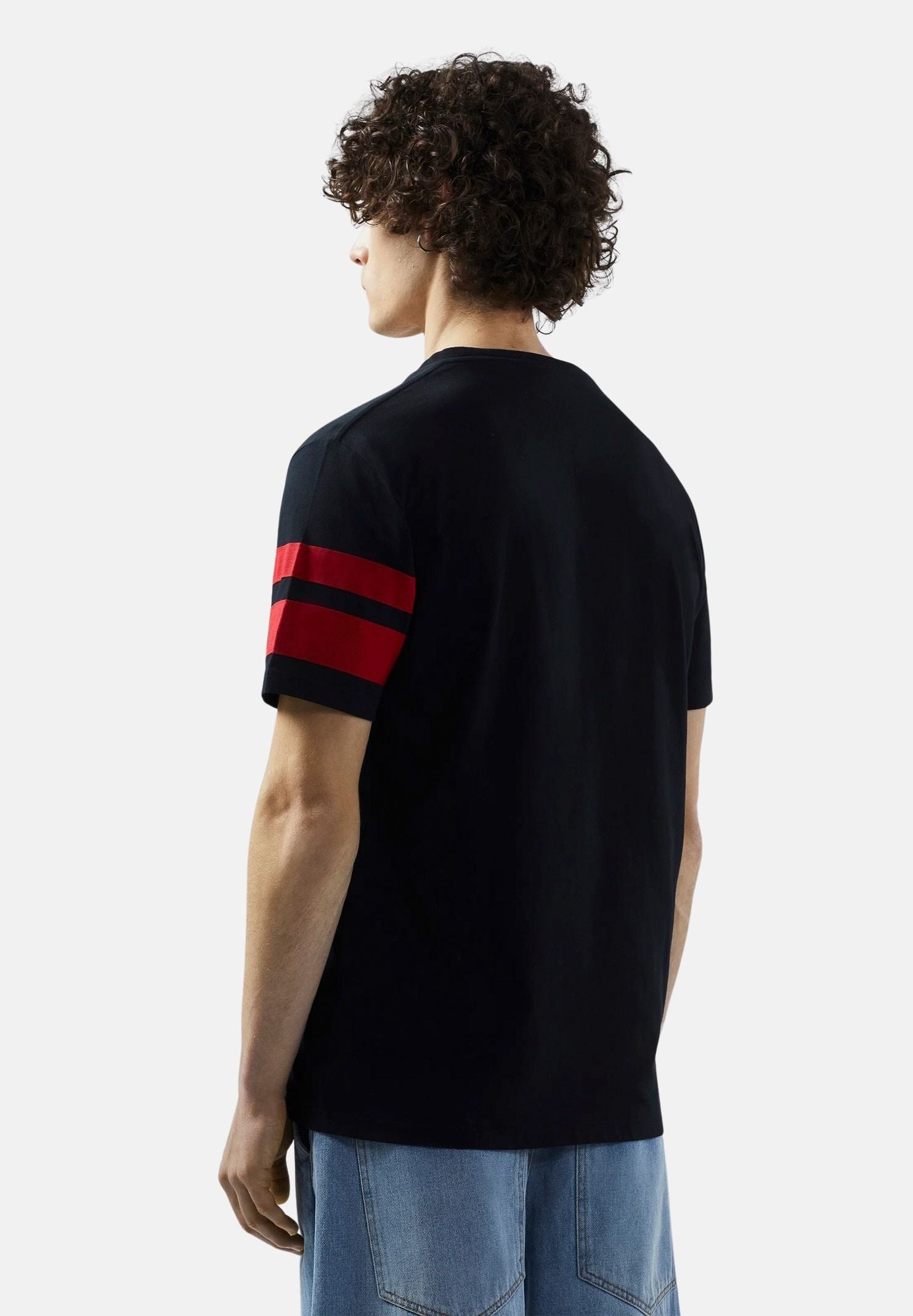 GCDS T-shirt a manica corta nera per uomo e donna con logo GCDS B1XM2315JI9 99 GCDS