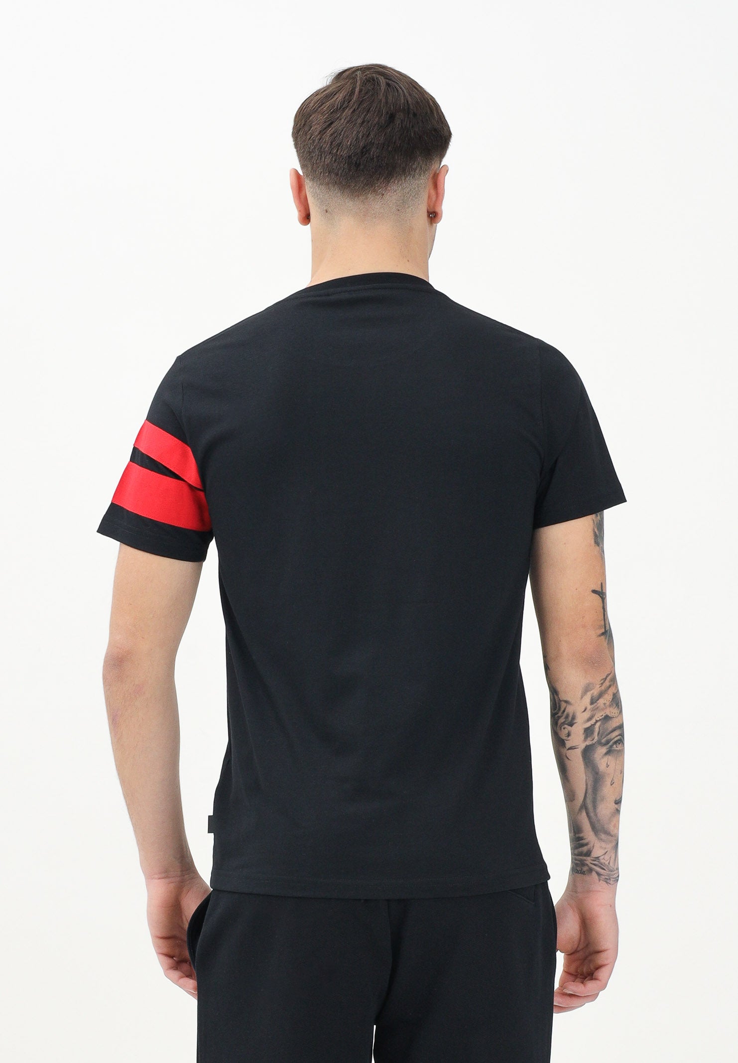 GCDS T-shirt a manica corta nera per uomo e donna con logo GCDS B1XM2315JI9 99 GCDS