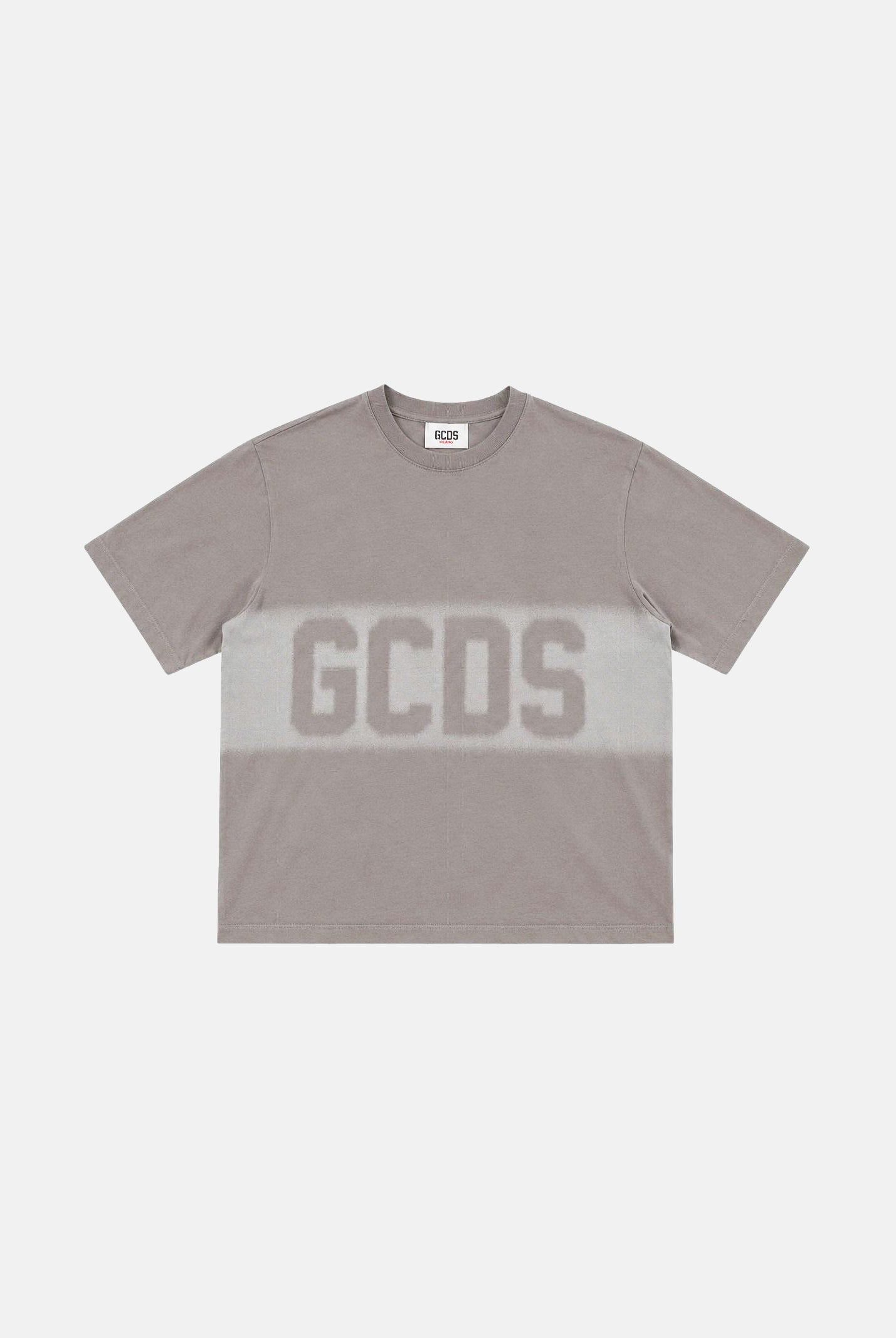GCDS T-shirt LOGO Neutral Gray-Grey, grigio, per donna, ragazzi e bambini con logo iconico C2BJQC526J341 953I GCDS