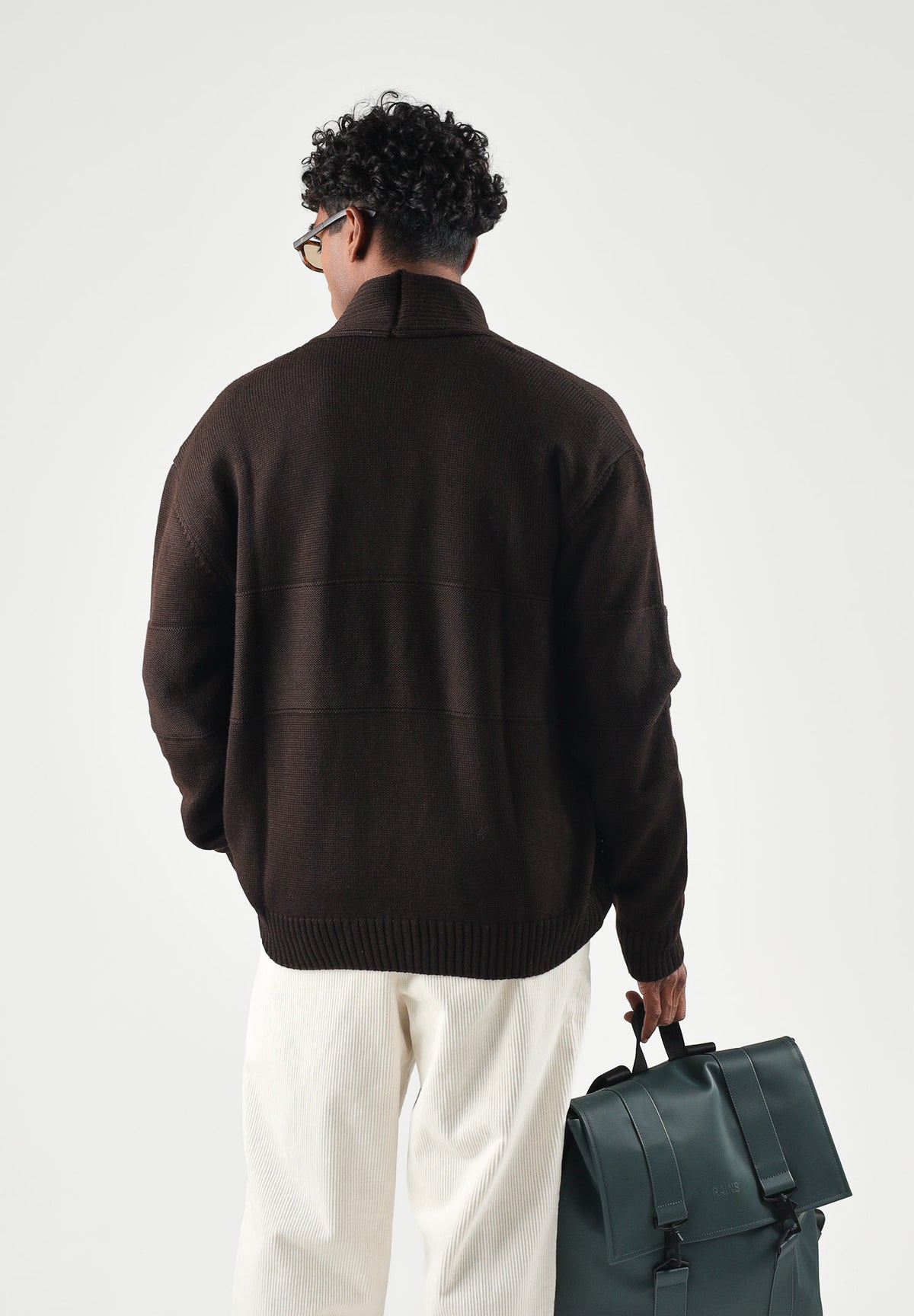 GCDS Cardigan lungo Turkish Coffee marrone per uomo e donna C2MWQF154K155 392M GCDS