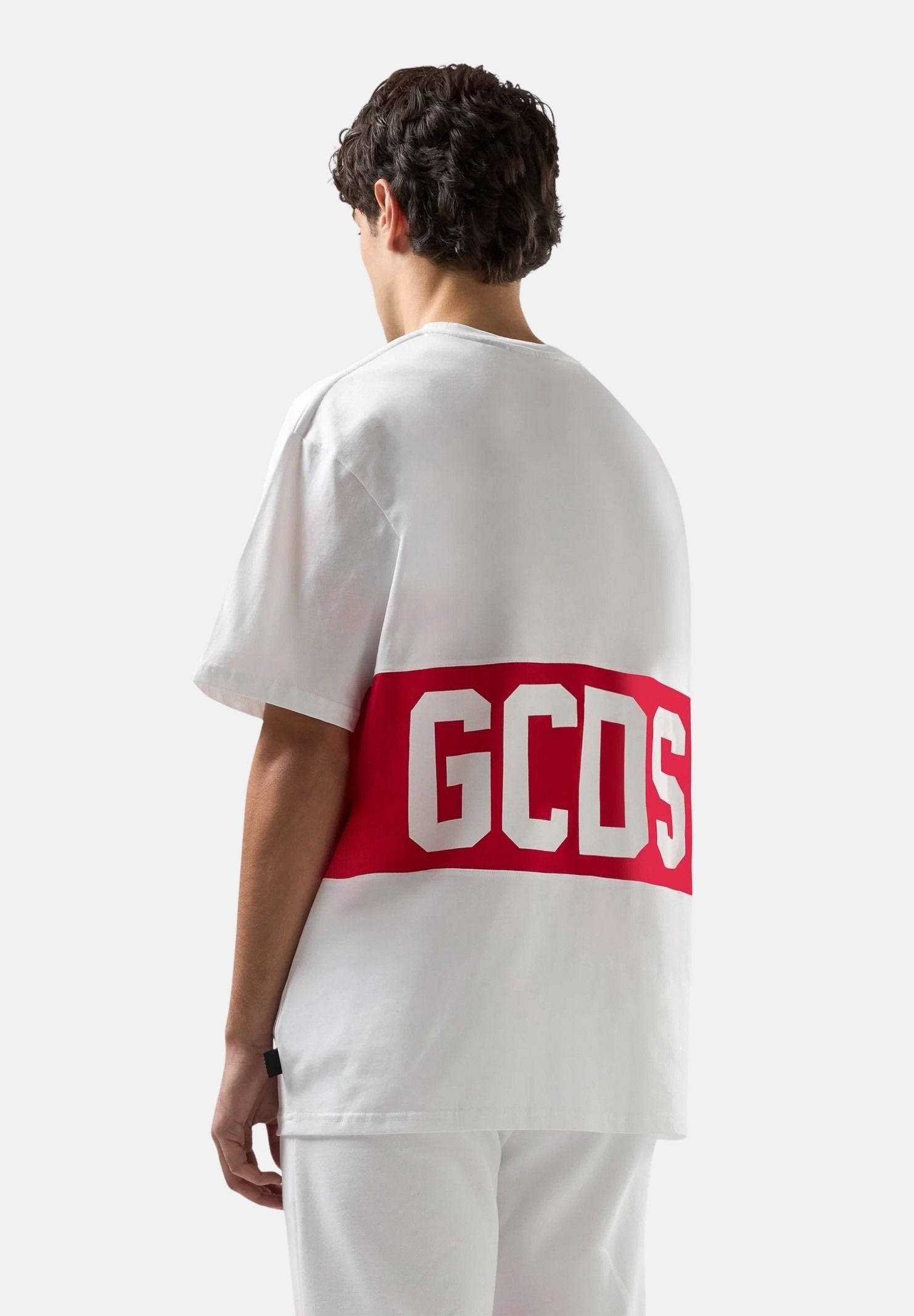 GCDS T-shirt a manica corta bianca per uomo e donna con stampa logo Z0MLQC140J101 100R GCDS