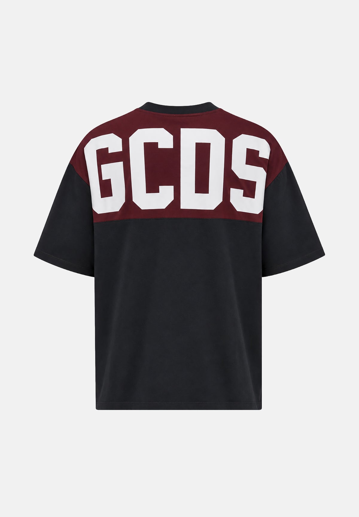 GCDS T-shirt manica corta OVERSIZE grigio scuro per uomo e donna con ricami logo sul petto. Z0MLQC214J080 990J GCDS