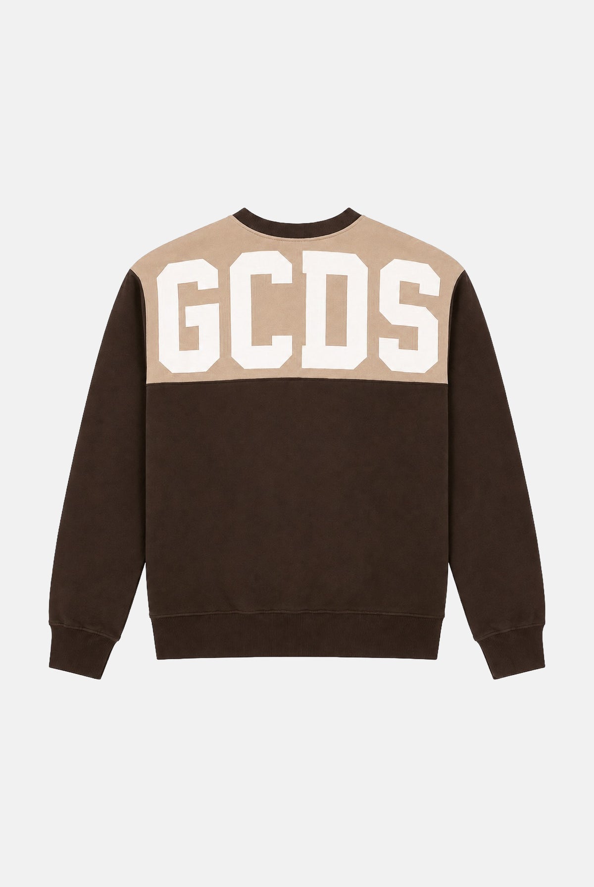 GCDS Felpa girocollo MINI LOGO SWEATSHIRT taupe-marrone per uomo e donna Z0MLQE215F245 393T GCDS