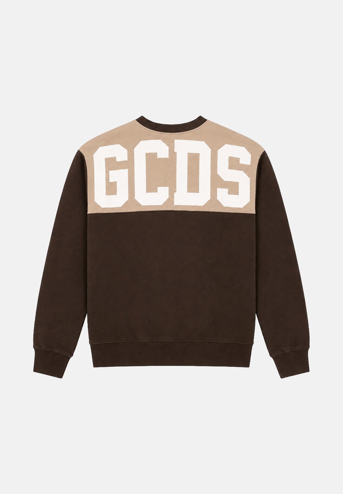 GCDS Felpa girocollo MINI LOGO SWEATSHIRT taupe-marrone per uomo e donna Z0MLQE215F245 393T GCDS