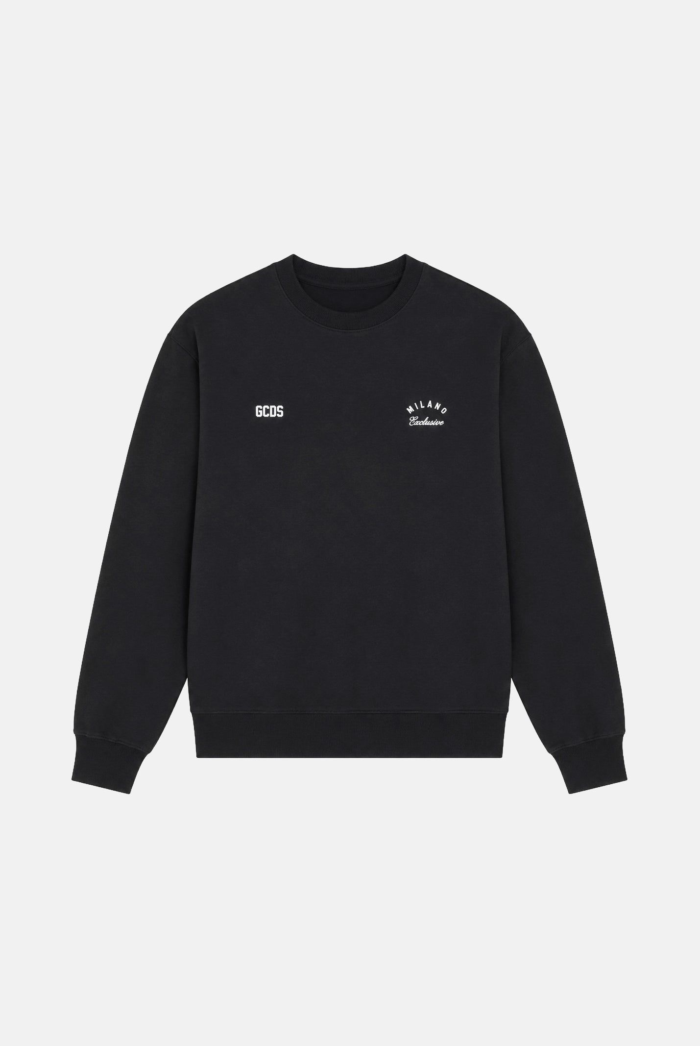 GCDS Felpa girocollo MINI LOGO SWEATSHIRT meteorite-blu notte per uomo e donna Z0MLQE215F245 990J GCDS
