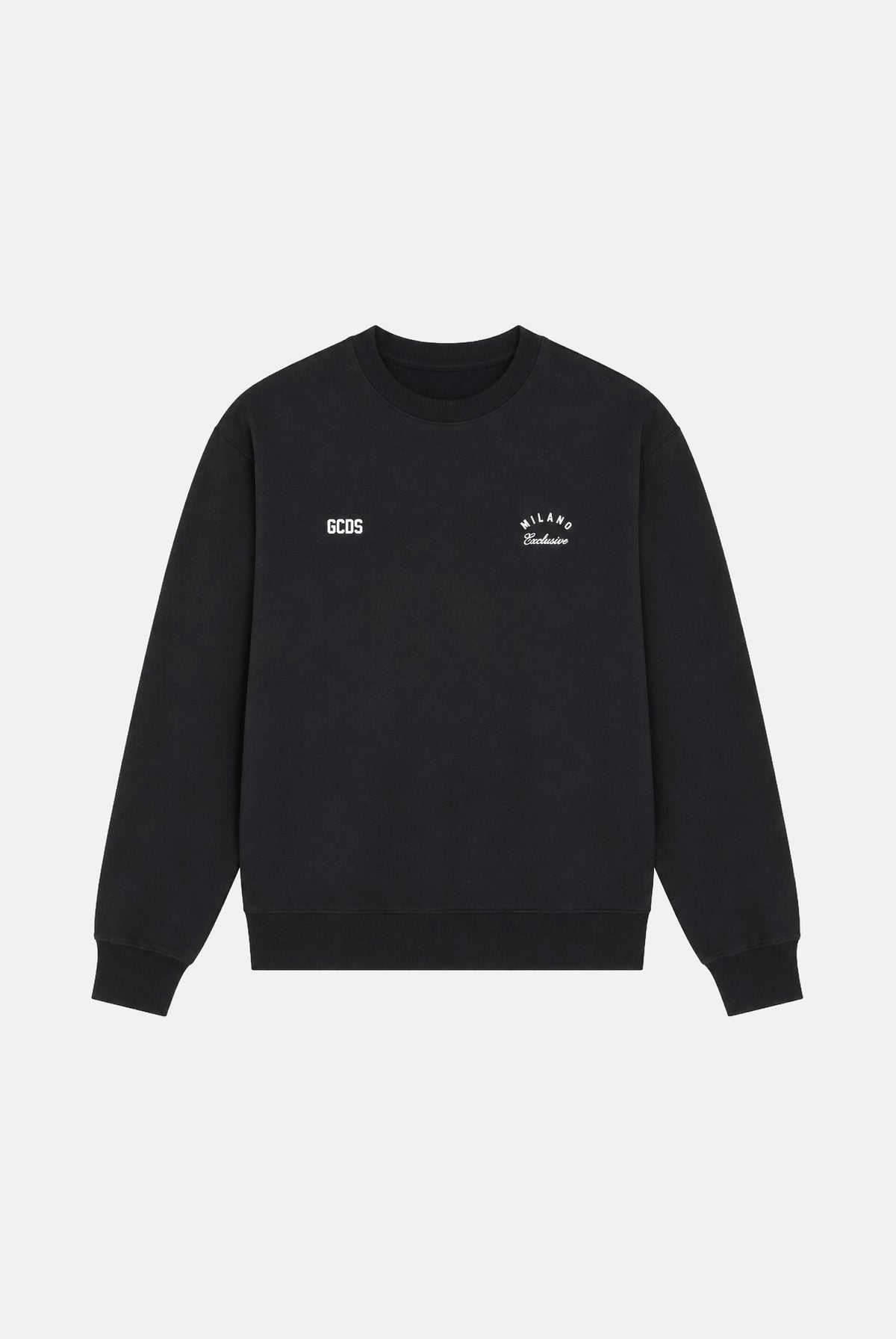 GCDS Felpa girocollo MINI LOGO SWEATSHIRT meteorite-blu notte per uomo e donna con mini logo iconico Z0MLQE215F245 990J GCDS