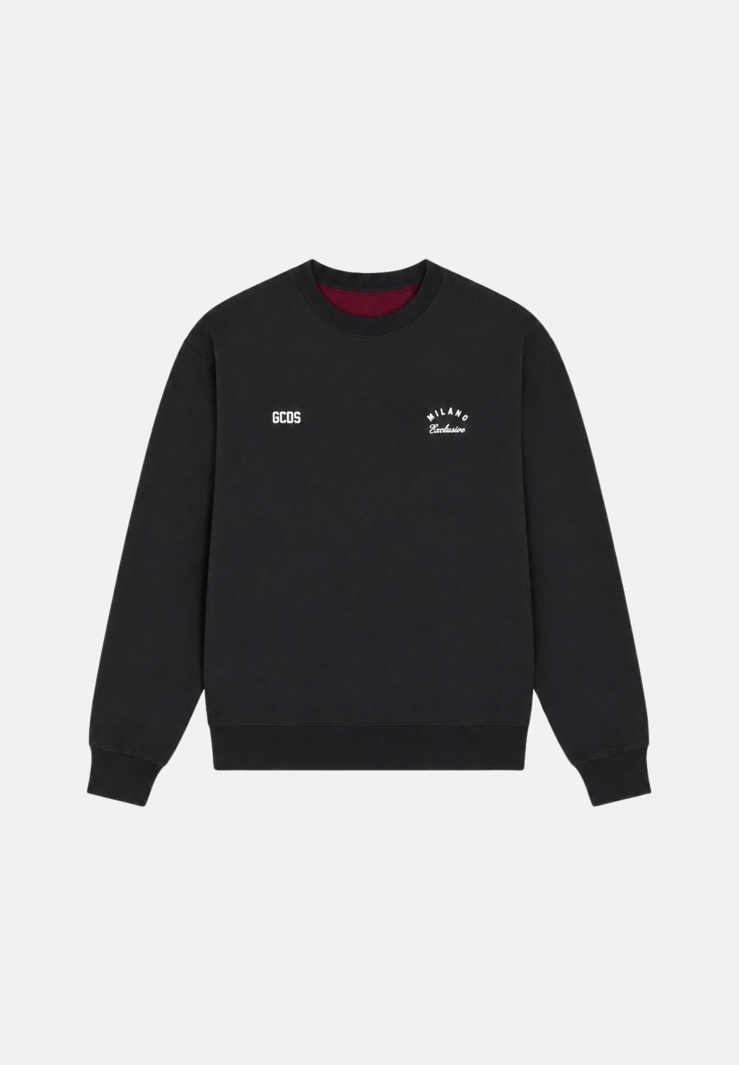 GCDS Felpa girocollo MINI LOGO SWEATSHIRT meteorite-blu notte per uomo e donna con mini logo iconico Z0MLQE215F245 990J GCDS