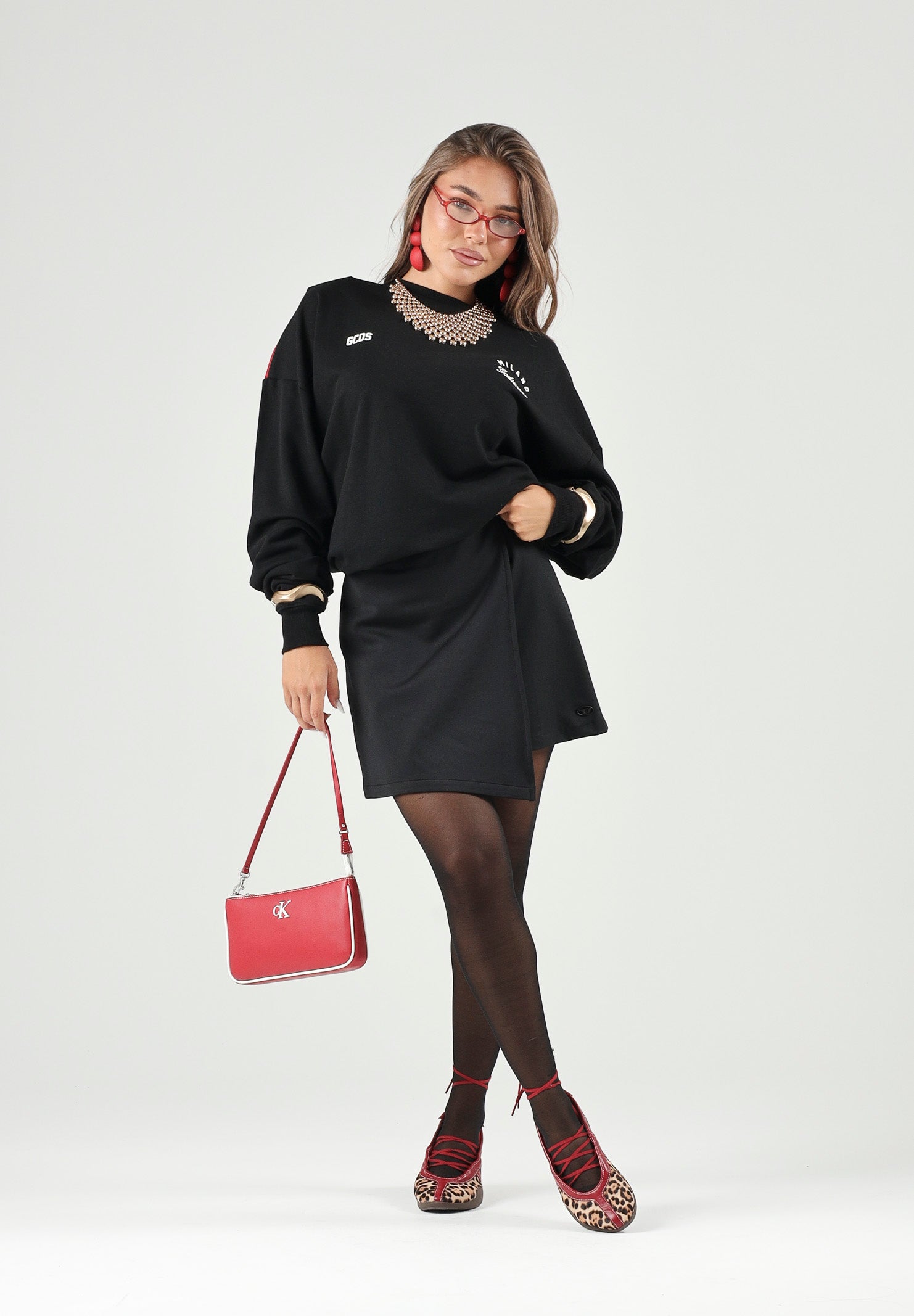 Felpa regular fit per uomo e donna autunno inverno Z0MLQE215F245 999R GCDS
