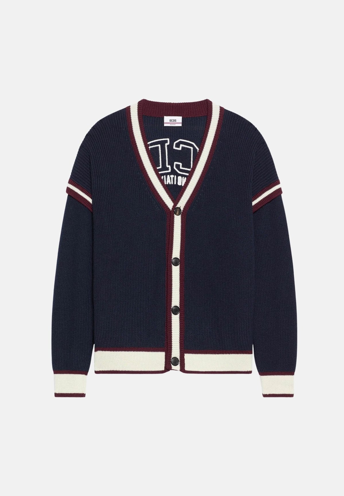 GCDS Cardigan VARSITY CARDIGAN blu navy per uomo e donna Z0MWQF151K155 788U GCDS