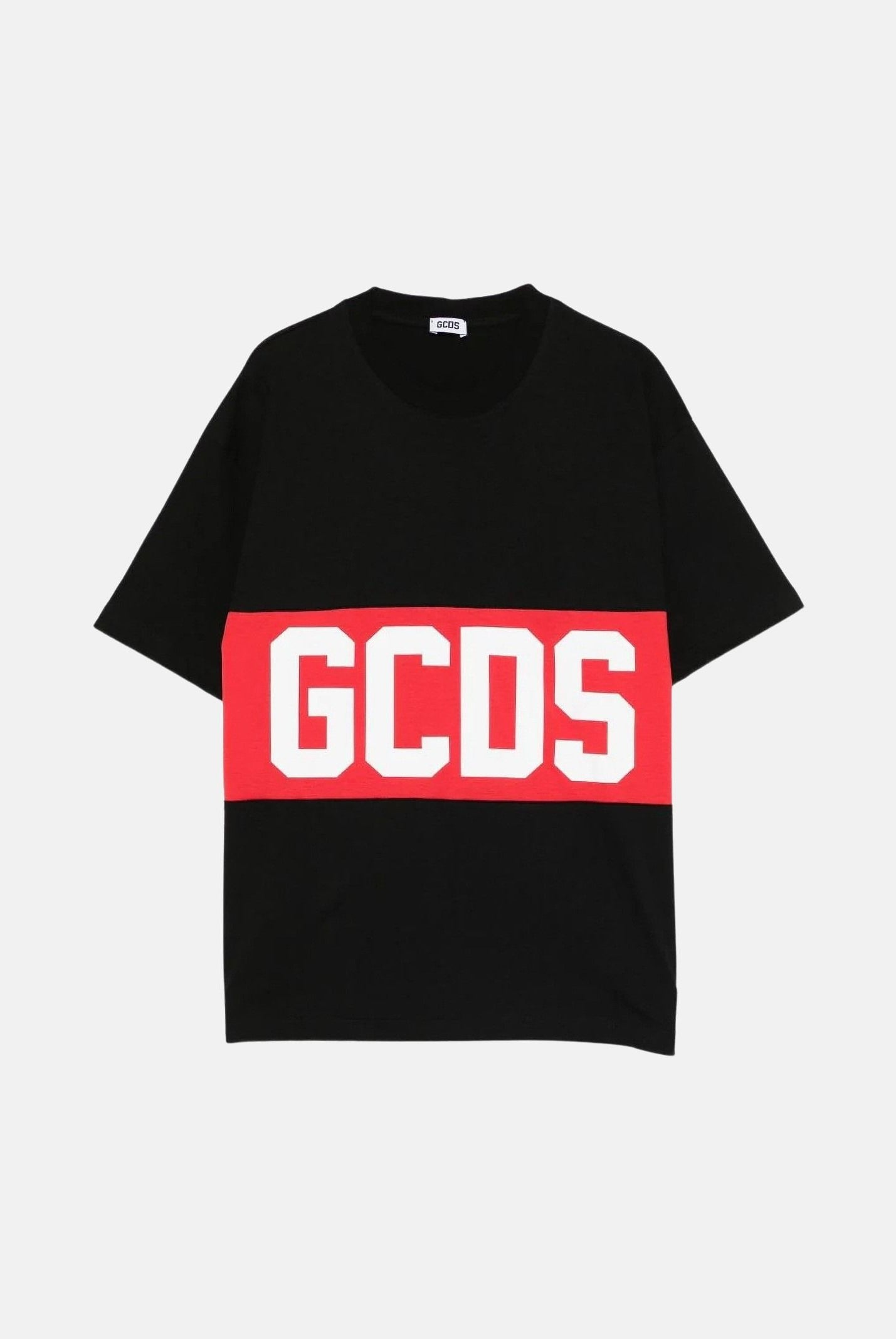 GCDS T-shirt band logo nero per donna, ragazzi e bambini con logo iconico Z0UJQC585J105 999R GCDS