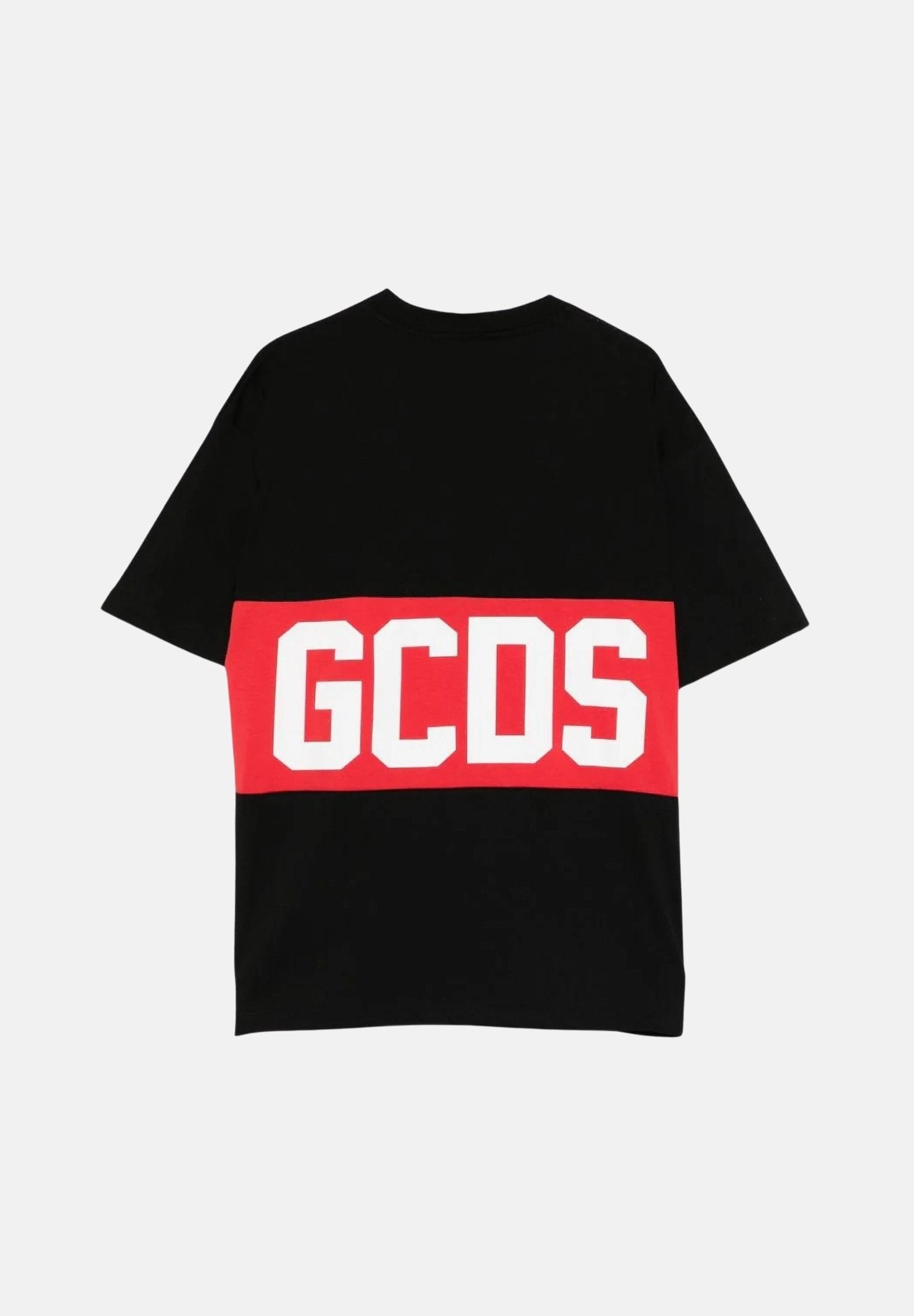 GCDS T-shirt band logo nero per donna, ragazzi e bambini con logo iconico Z0UJQC585J105 999R GCDS
