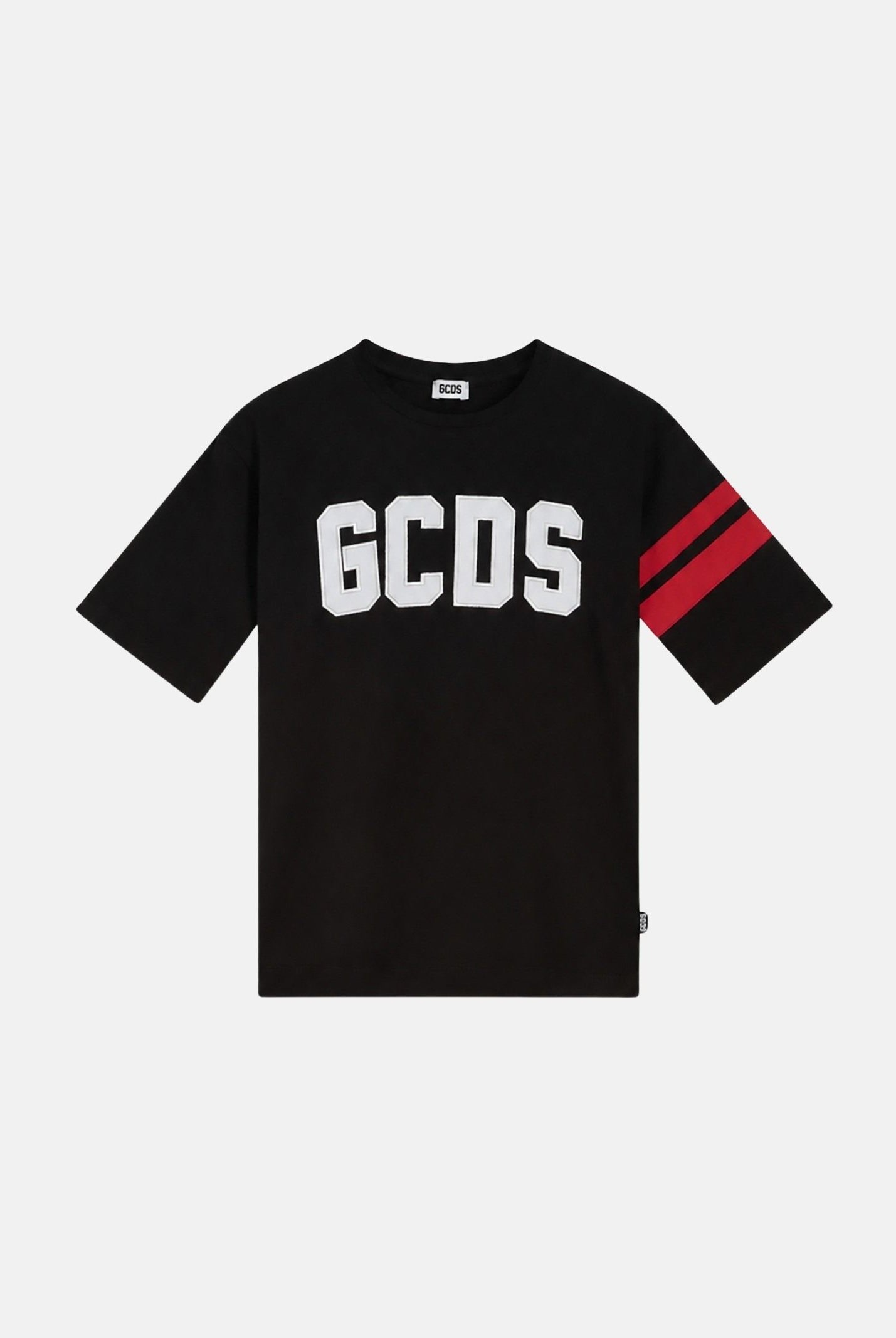 GCDS T-shirt manica corta LOGO Black-Red per donna, ragazzi e bambini Z0UJQC592J105 999R GCDS