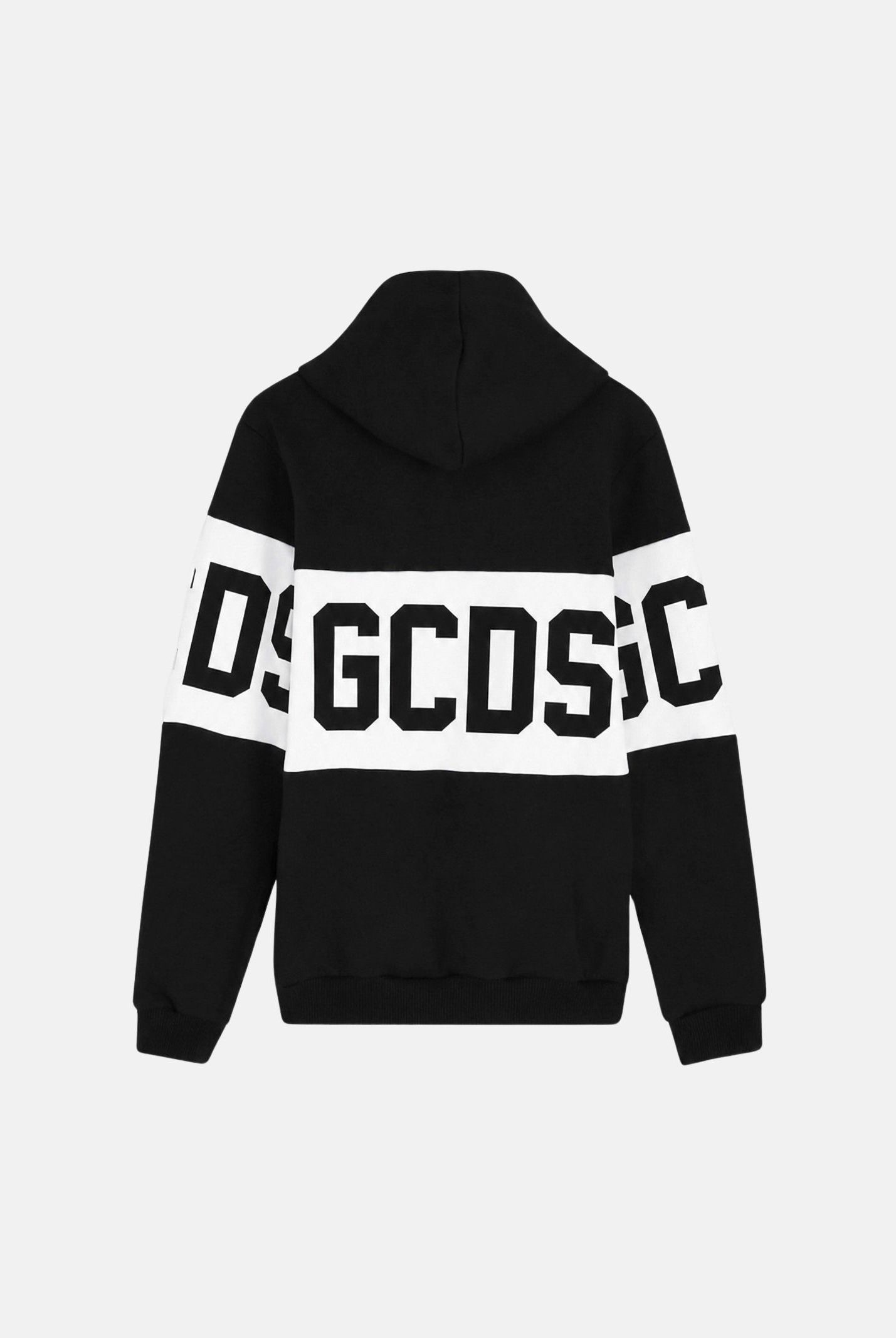 GCDS Felpa con cappuccio black-white, per bambino e bambina con logo iconico Z0UJQE583F004J 999A GCDS