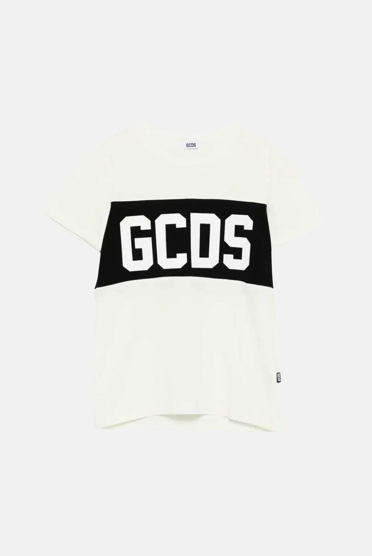GCDS T-shirt a manica corta bianca per bambino e bambina con stampa logo GCDS Z0UKQC585J105 100B GCDS