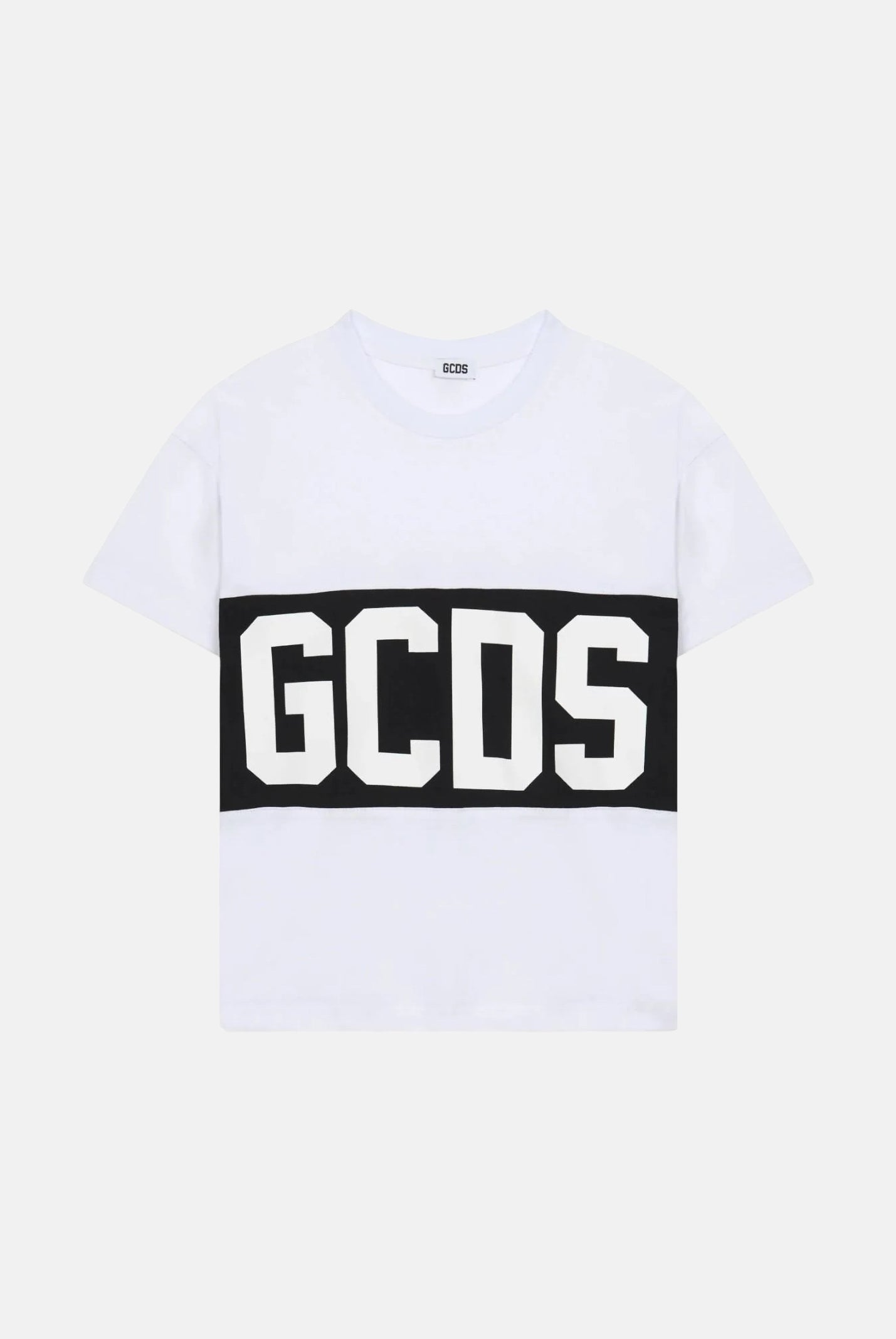 GCDS T-shirt a manica corta bianco per bambino e bambina con stampa logo GCDS Z0UKQC585J105 157B GCDS