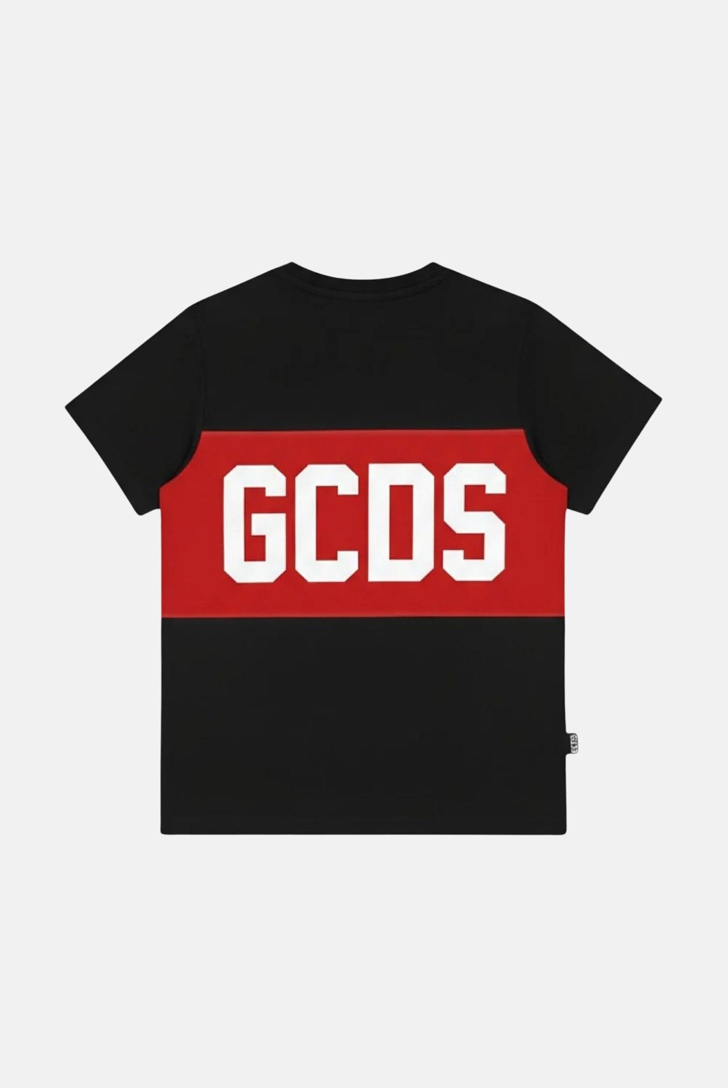 GCDS T-shirt a manica corta nera per bambino e bambina con stampa logo GCDS Z0UKQC585J105 999R GCDS