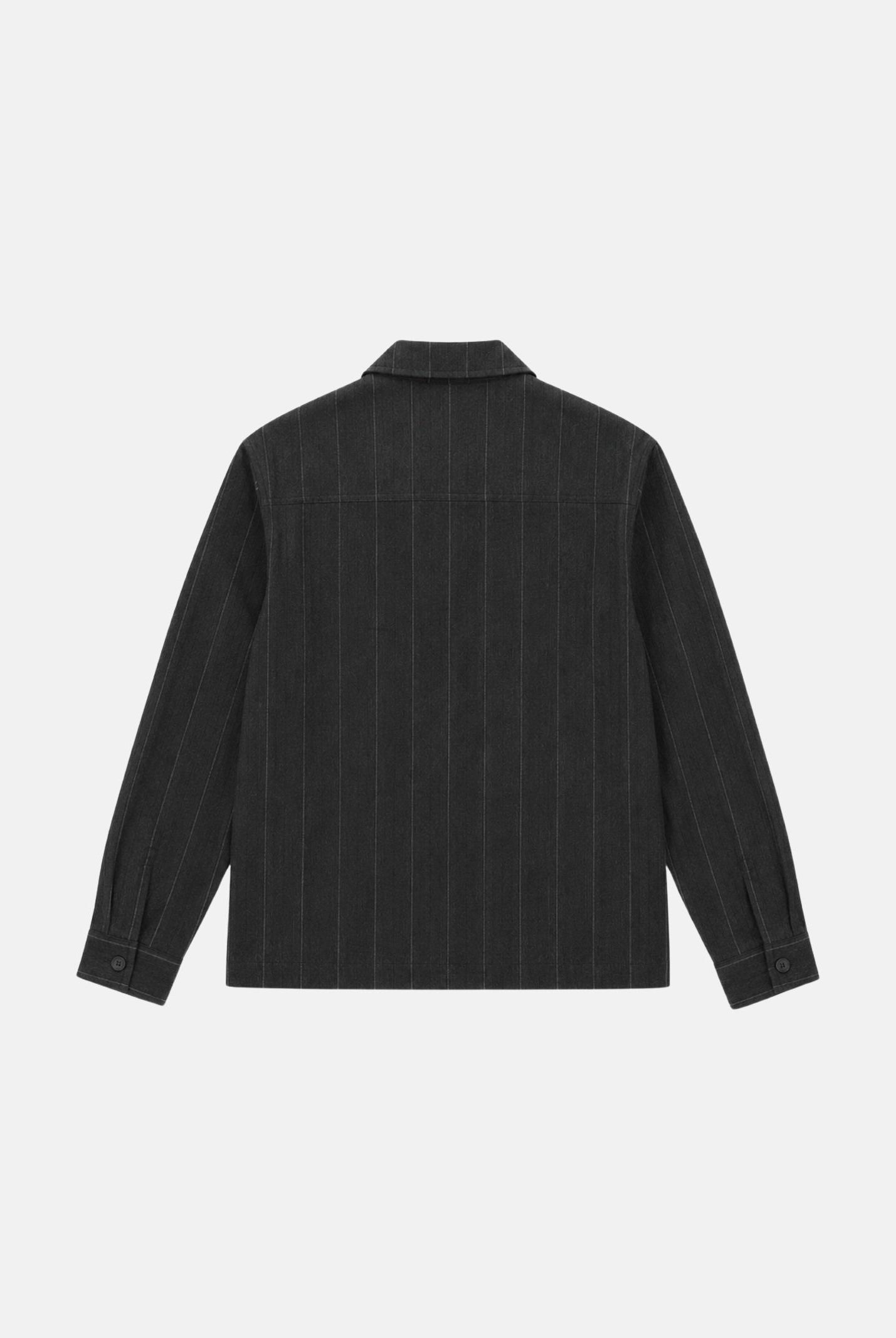I'M BRIAN Camicia GESSATA grigio scuro da uomo con motivo a righe verticali tono su tono. CA3828 GR I'M BRIAN