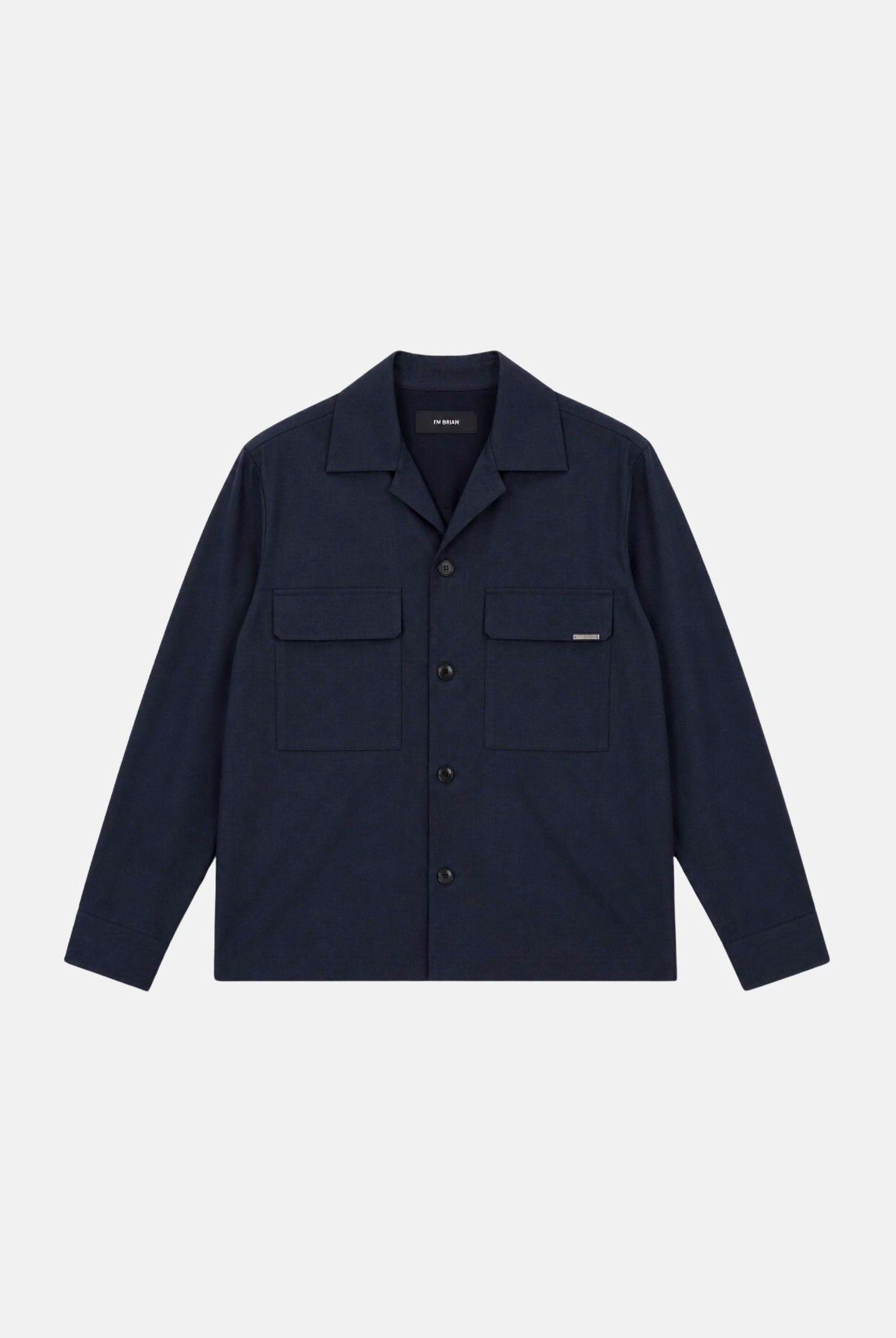 I'M BRIAN Camicia blu da uomo con tasca frontale con cerniera. CA3825 005 I'M BRIAN