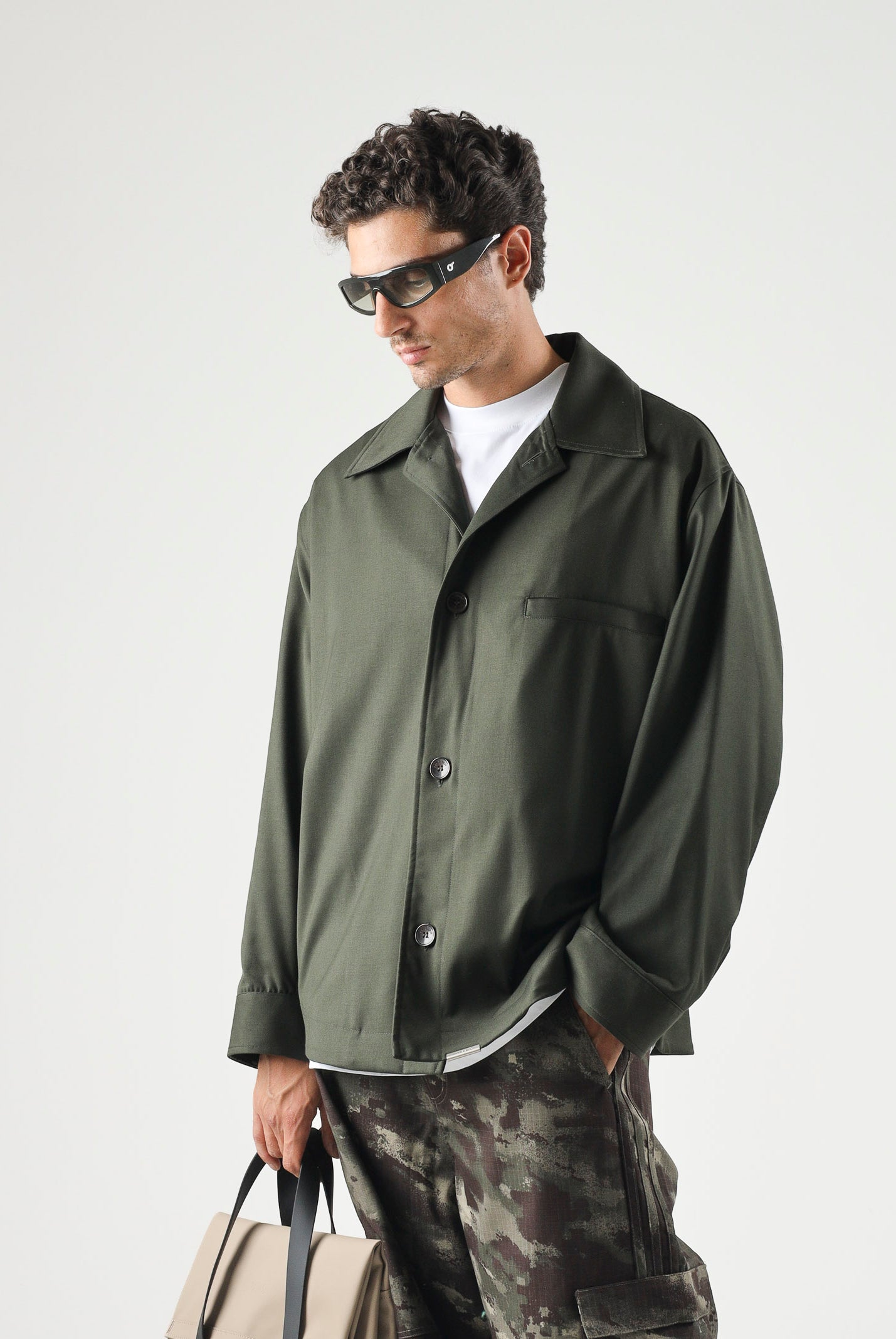 I'M BRIAN Camicia colore basico verde, uomo. CA3826 VE I'M BRIAN