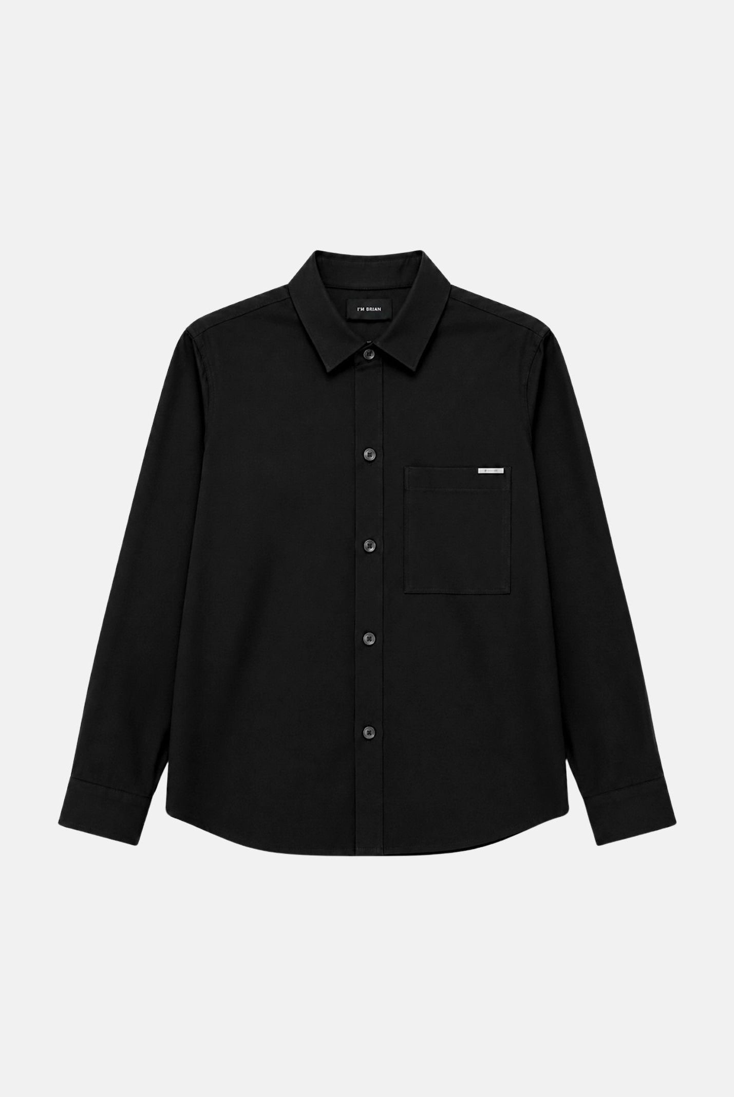 I'M BRIAN Camicia nera da uomo con taschino laterale CA3827 009 I'M BRIAN