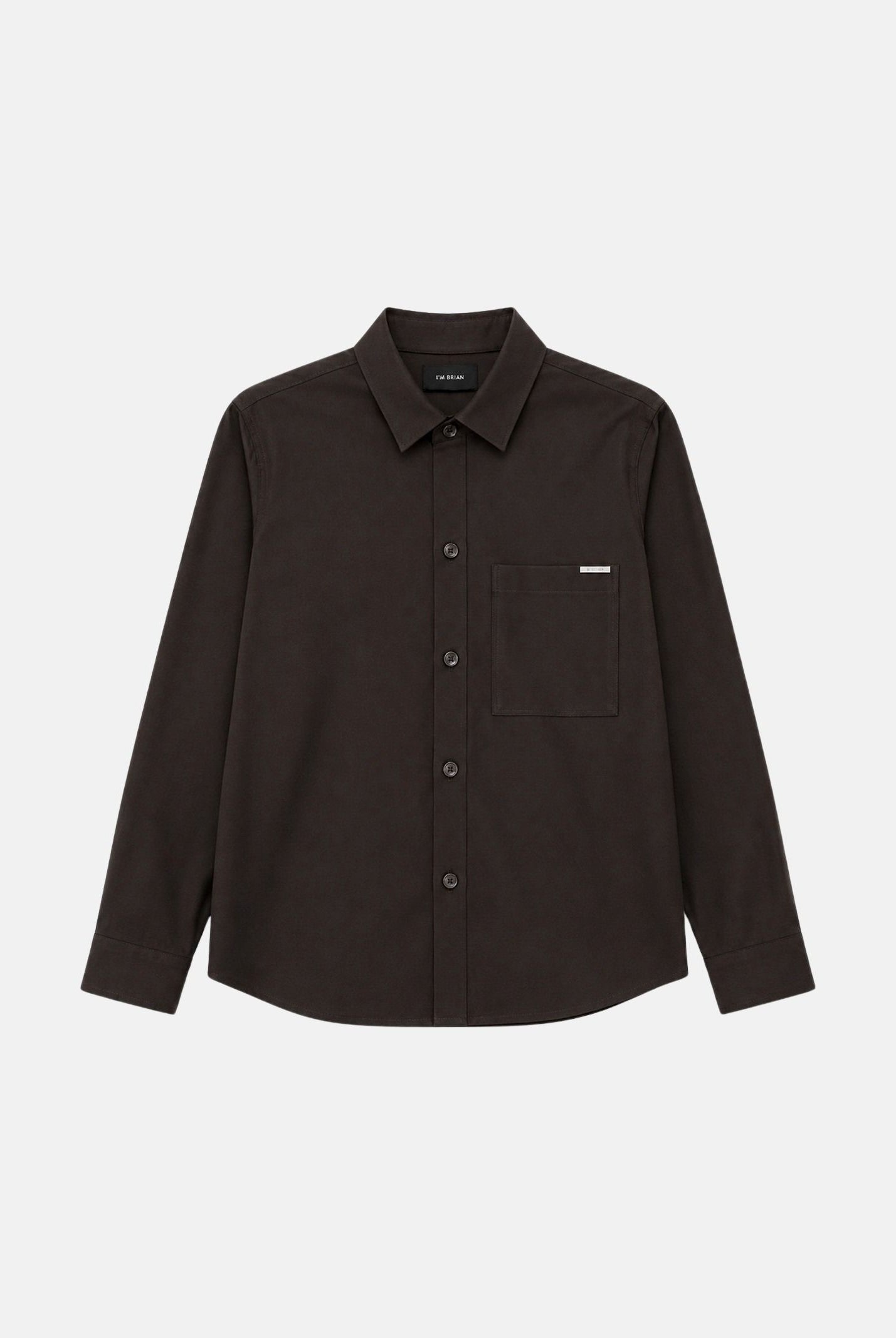 I'M BRIAN Camicia moro-marrone da uomo con taschino laterale CA3827 020 I'M BRIAN