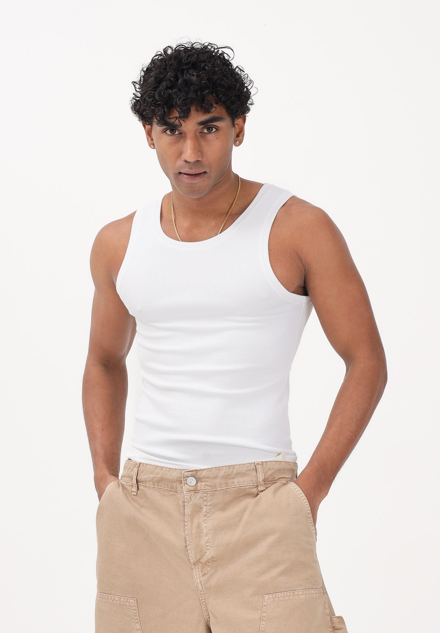 I'M BRIAN Canotta bianca da uomo CN3732 002 I'M BRIAN