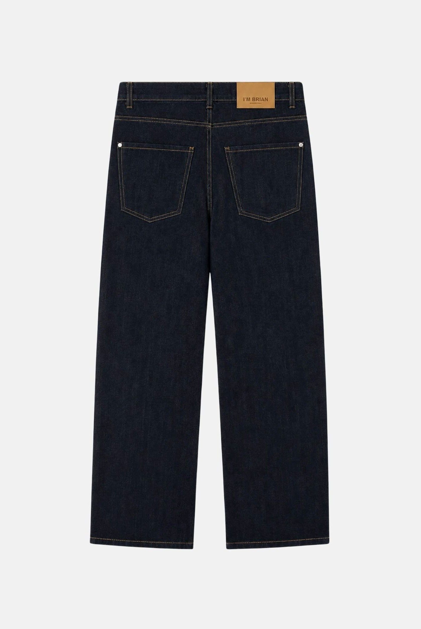 I'M BRIAN Jeans gamba dritta nero da uomo con classica costruzione cinque tasche. ERIKL2526 LAV2526 I'M BRIAN