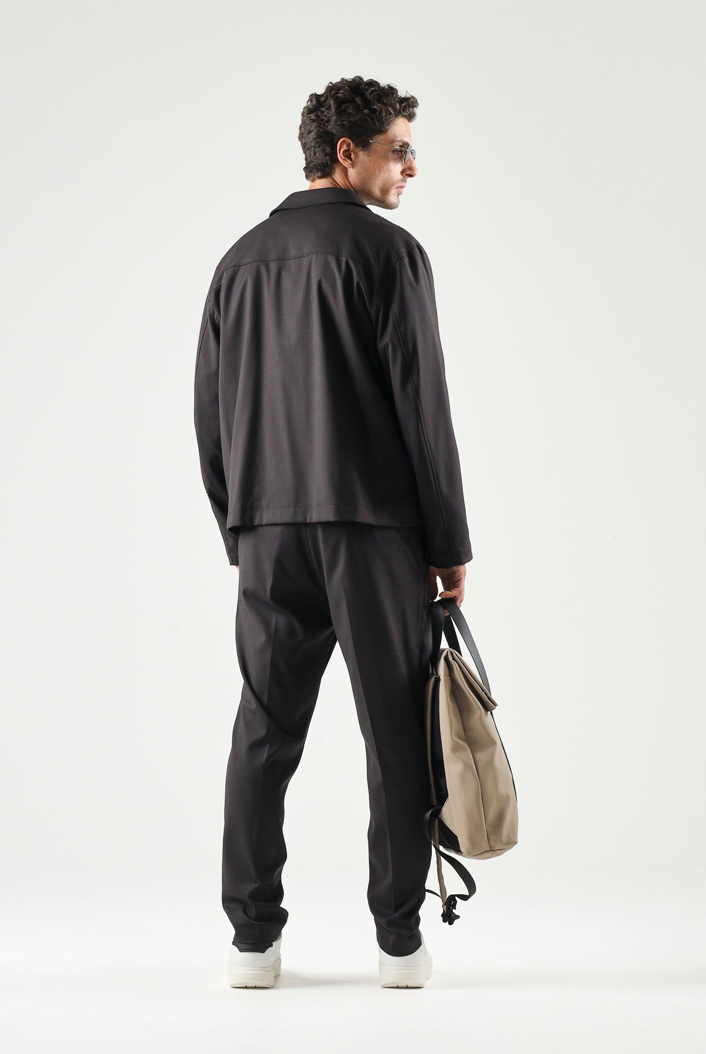 I'M BRIAN Giubbotto con zip moro da uomo in tinta unita <BR/> GIU3870 020 I'M BRIAN