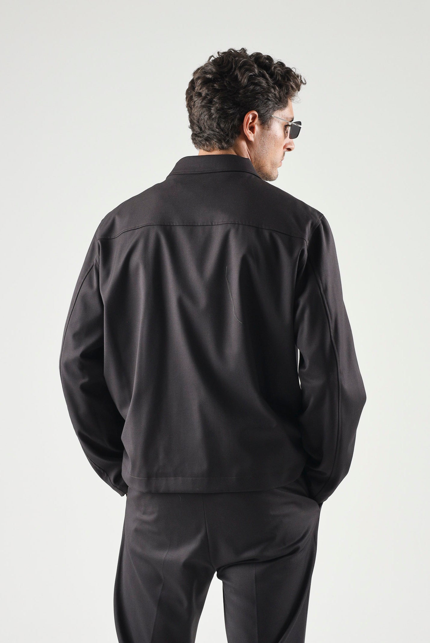 I'M BRIAN Giubbotto con zip moro da uomo in tinta unita <BR/> GIU3870 020 I'M BRIAN