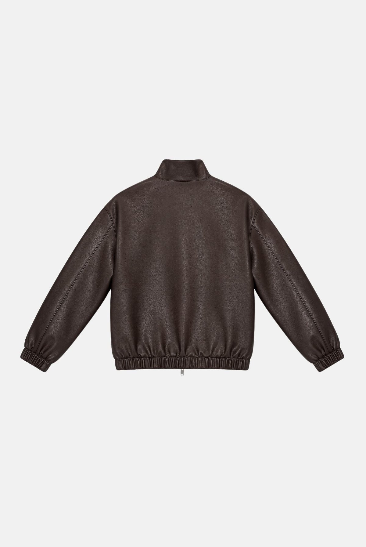 I'M BRIAN Giubbotto in eco-pelle moro/ marrone per uomo con collo alto e linee pulite d'ispirazione urban. GIU3878 020 I'M BRIAN