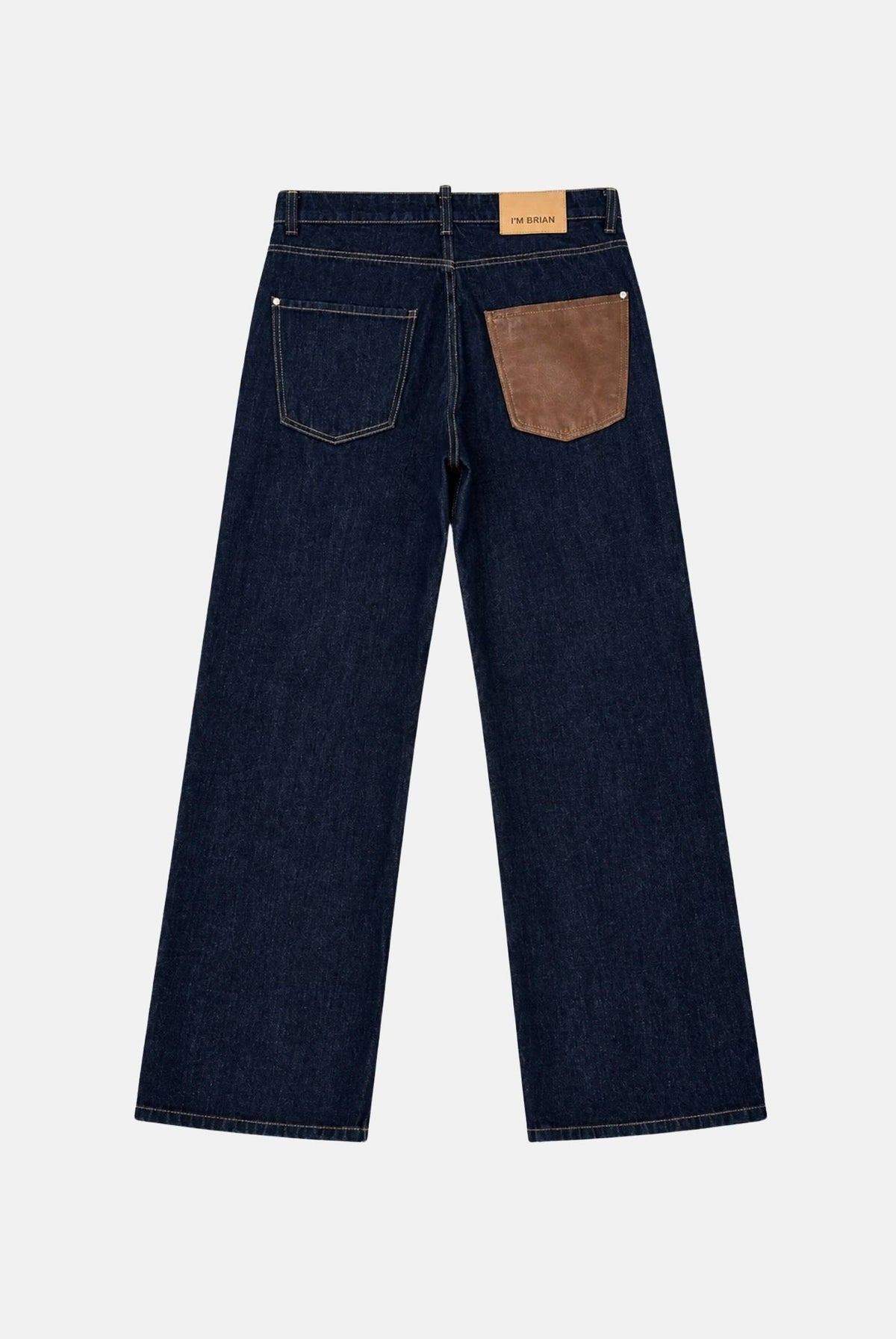 I'M BRIAN Jeans nero per uomo e donna con lavaggio scuro uniforme, taglio ampio e comodo JASONL2326 LAV2326 I'M BRIAN