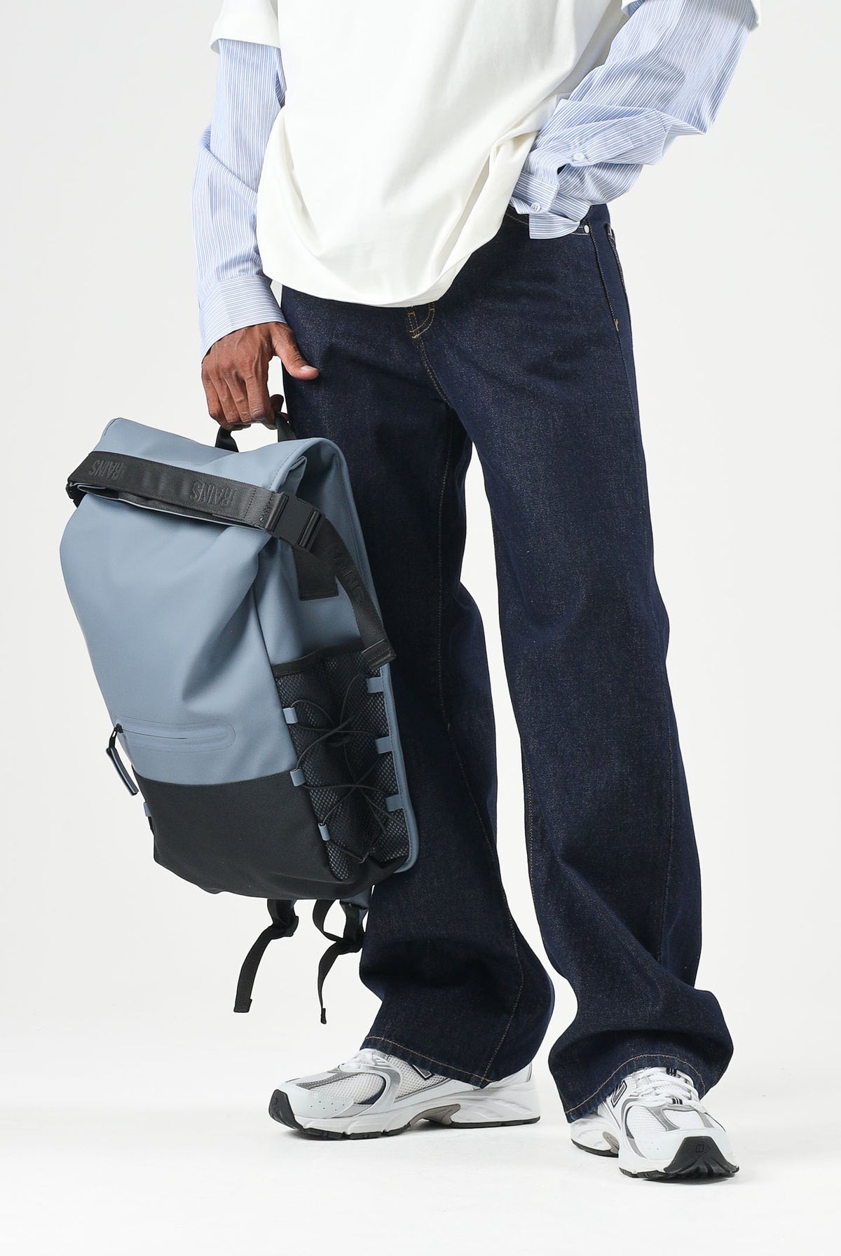 I'M BRIAN Jeans nero per uomo e donna con lavaggio scuro uniforme, taglio ampio e comodo JASONL2326 LAV2326 I'M BRIAN
