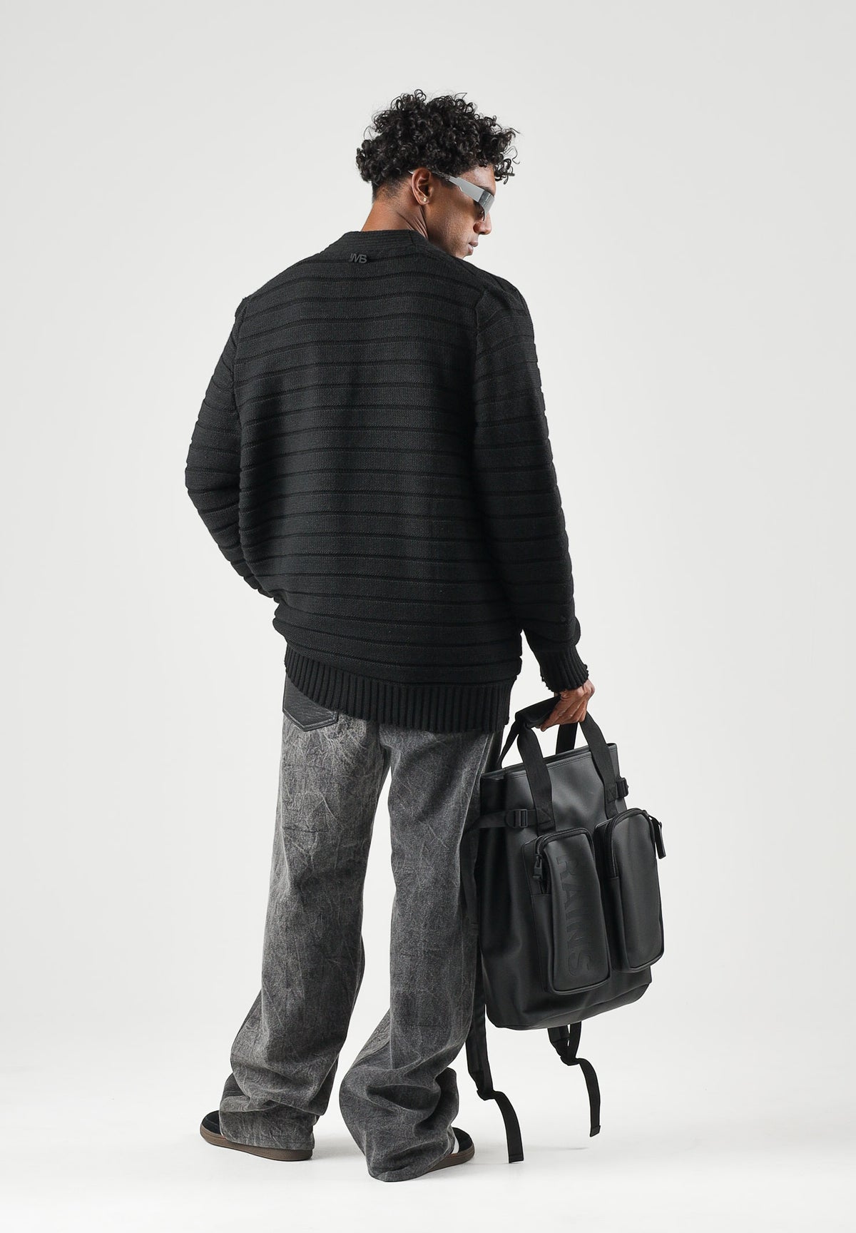 I'M BRIAN Cardigan corto nero da uomo MA3803 009 I'M BRIAN