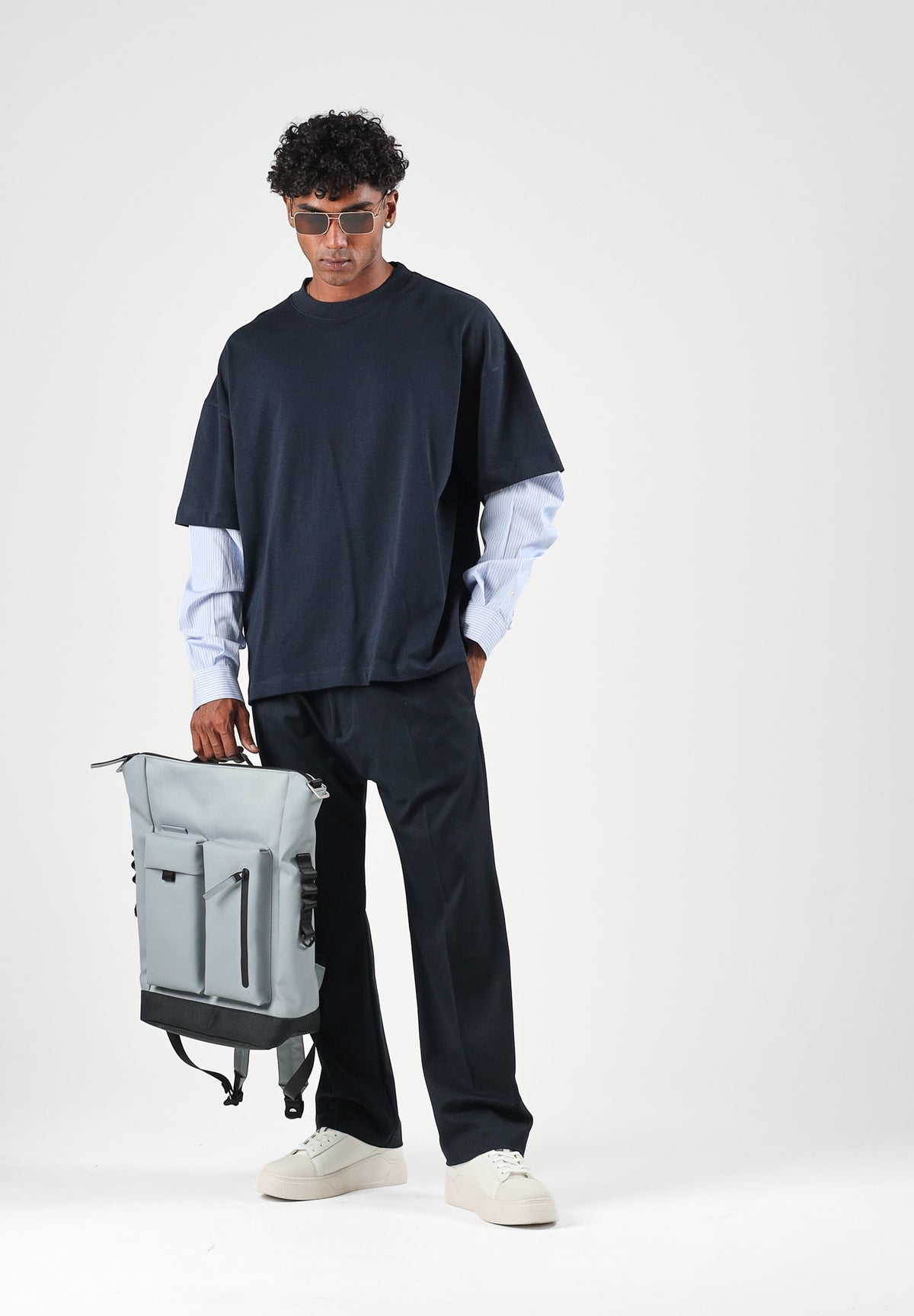 I'M BRIAN Pantaloni RELAXED blu scuro da uomo PA3889 005 I'M BRIAN