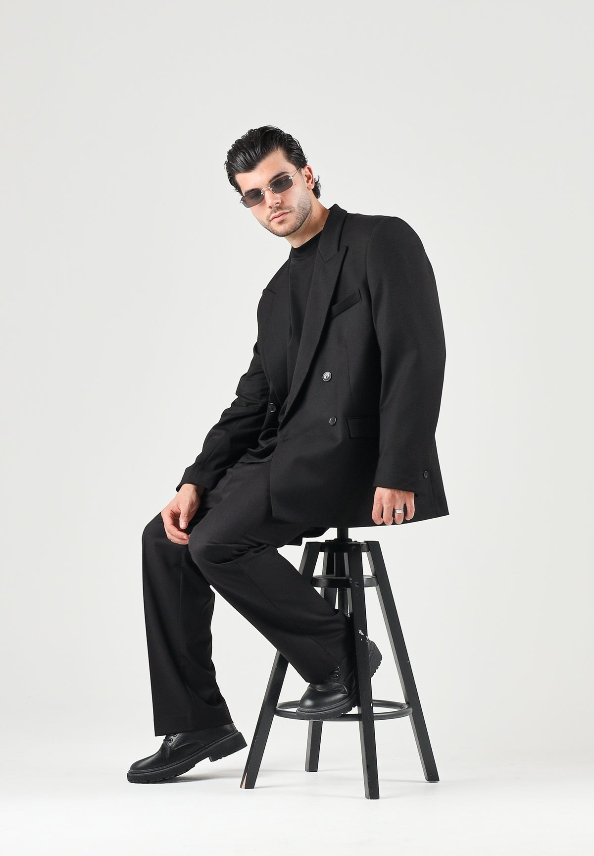 I'M BRIAN Pantaloni neri per uomo con vita elasticizzata e coulisse. PA3889 009 I'M BRIAN