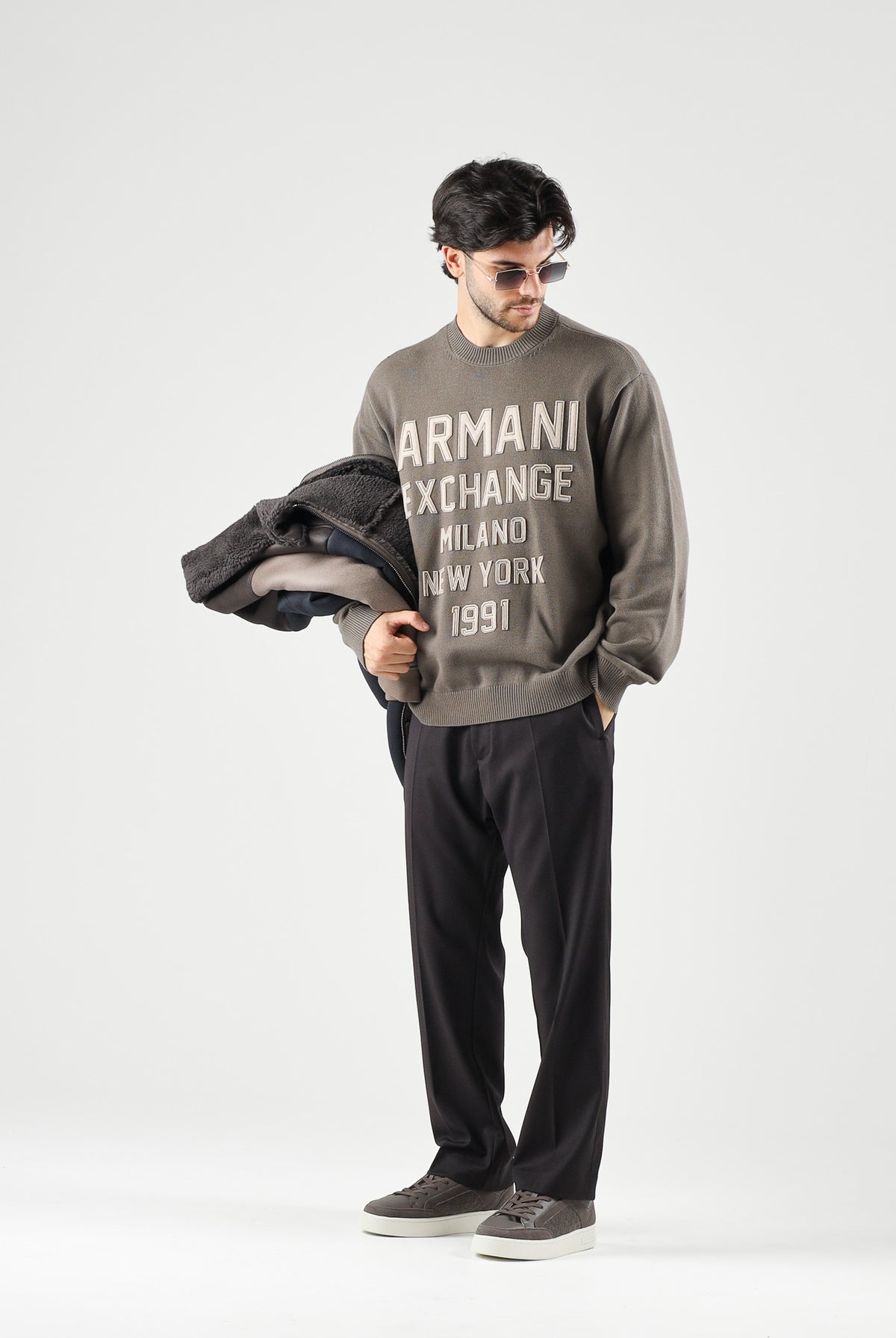 I'M BRIAN Pantaloni moro-marrone per uomo con vita elasticizzata e coulisse. PA3889 020 I'M BRIAN