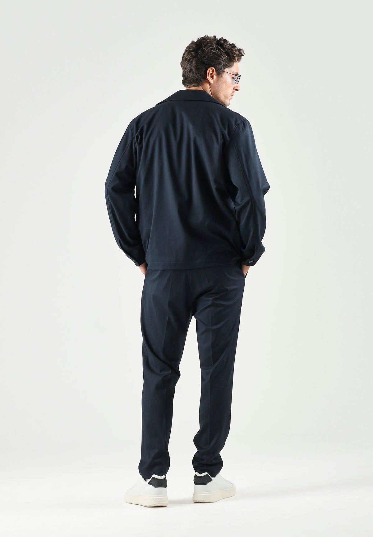 I'M BRIAN Pantaloni eleganti blu per uomo con passanti per cintura e taglio sartoriale. PA3893 005 I'M BRIAN