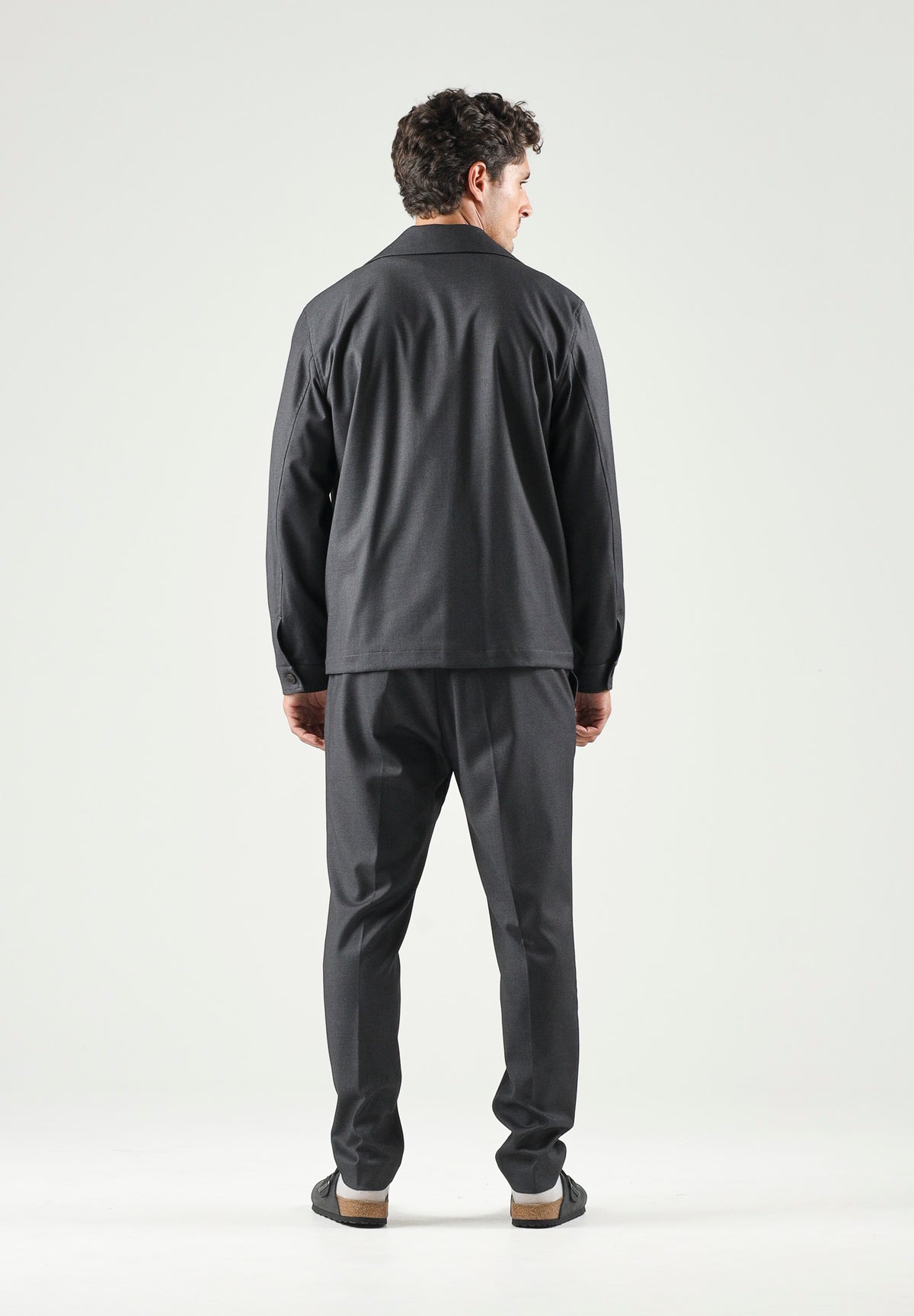 I'M BRIAN Pantaloni eleganti grigi per uomo con passanti per cintura e taglio sartoriale. PA3893 008 I'M BRIAN