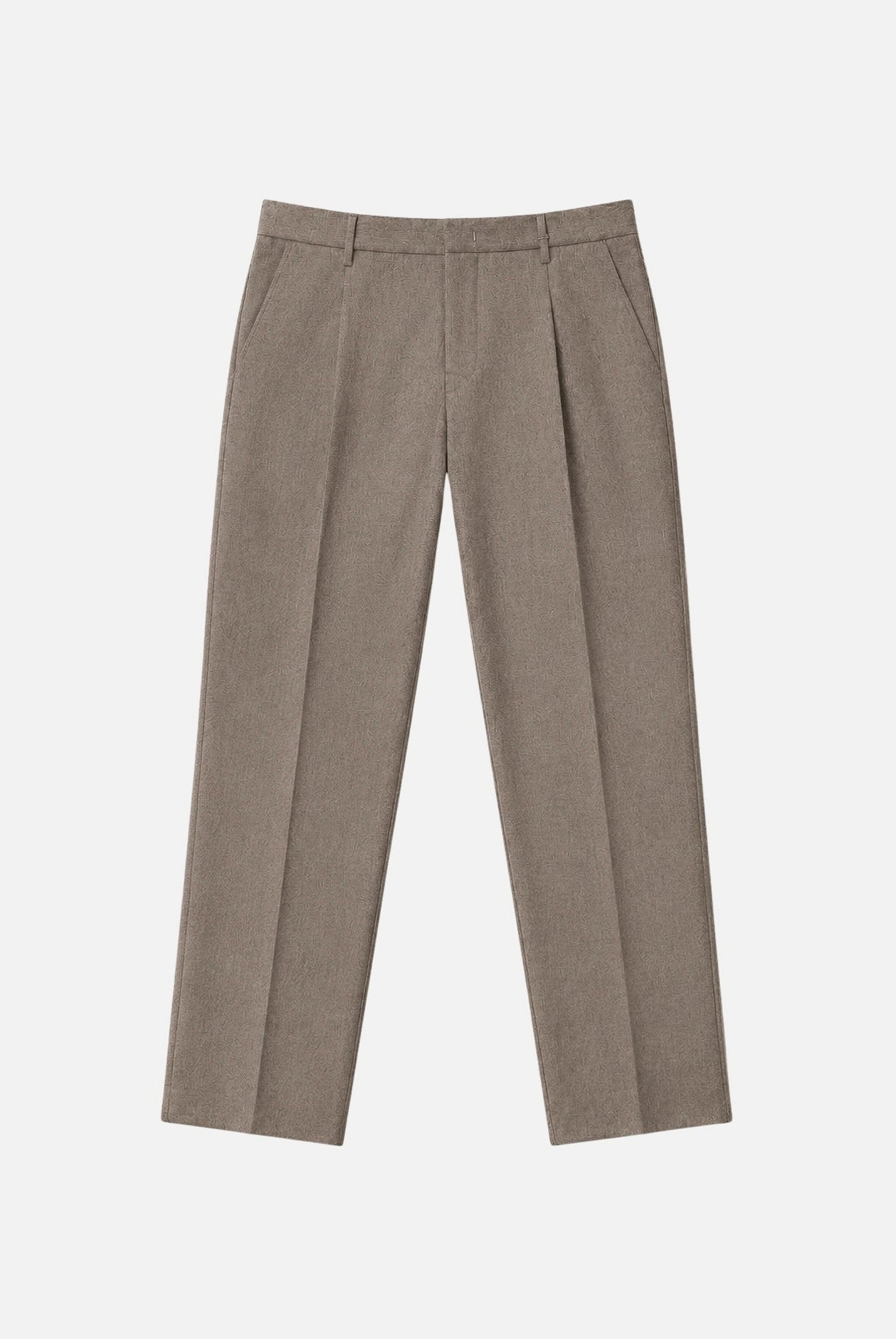 I'M BRIAN Pantaloni beige da uomo tinta unita con piega centrale. PA3896 0025 I'M BRIAN