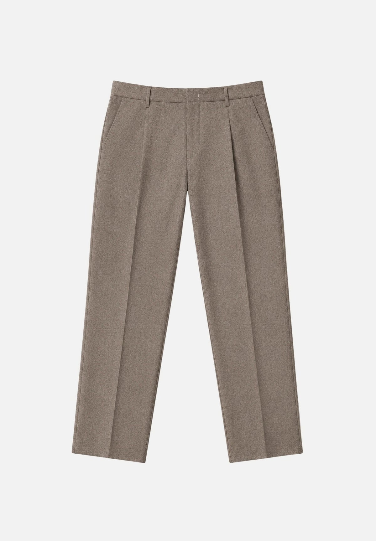 I'M BRIAN Pantaloni casual beige da uomo tinta unita con piega centrale. PA3896 0025 I'M BRIAN