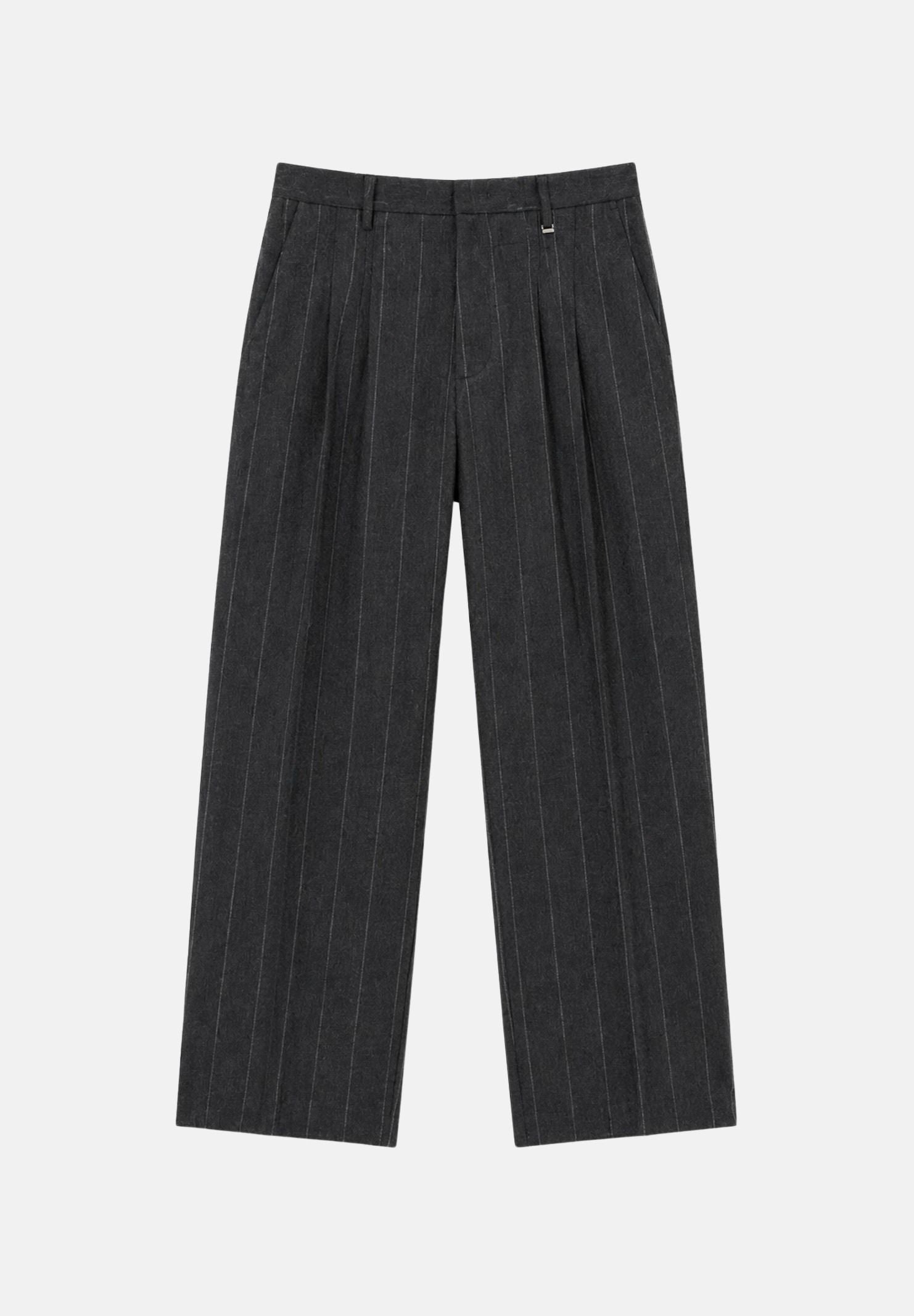I'M BRIAN Pantalone grigio da uomo con motivo gessato a righe verticali. PA3908 GR I'M BRIAN