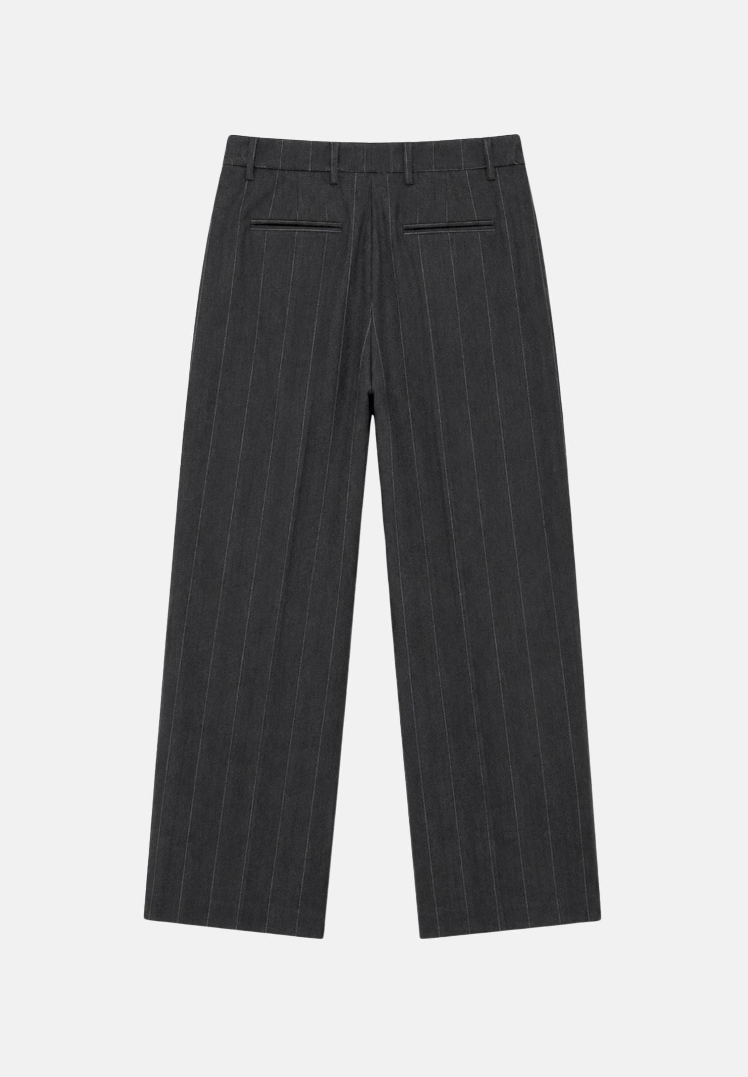 I'M BRIAN Pantalone grigio da uomo con motivo gessato a righe verticali. PA3908 GR I'M BRIAN