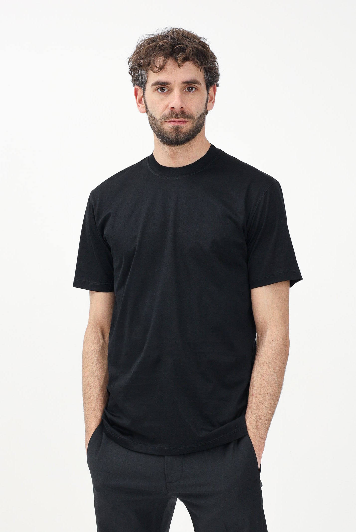 I'M BRIAN T-shirt a manica corta nera da uomo TS3327 009 I'M BRIAN