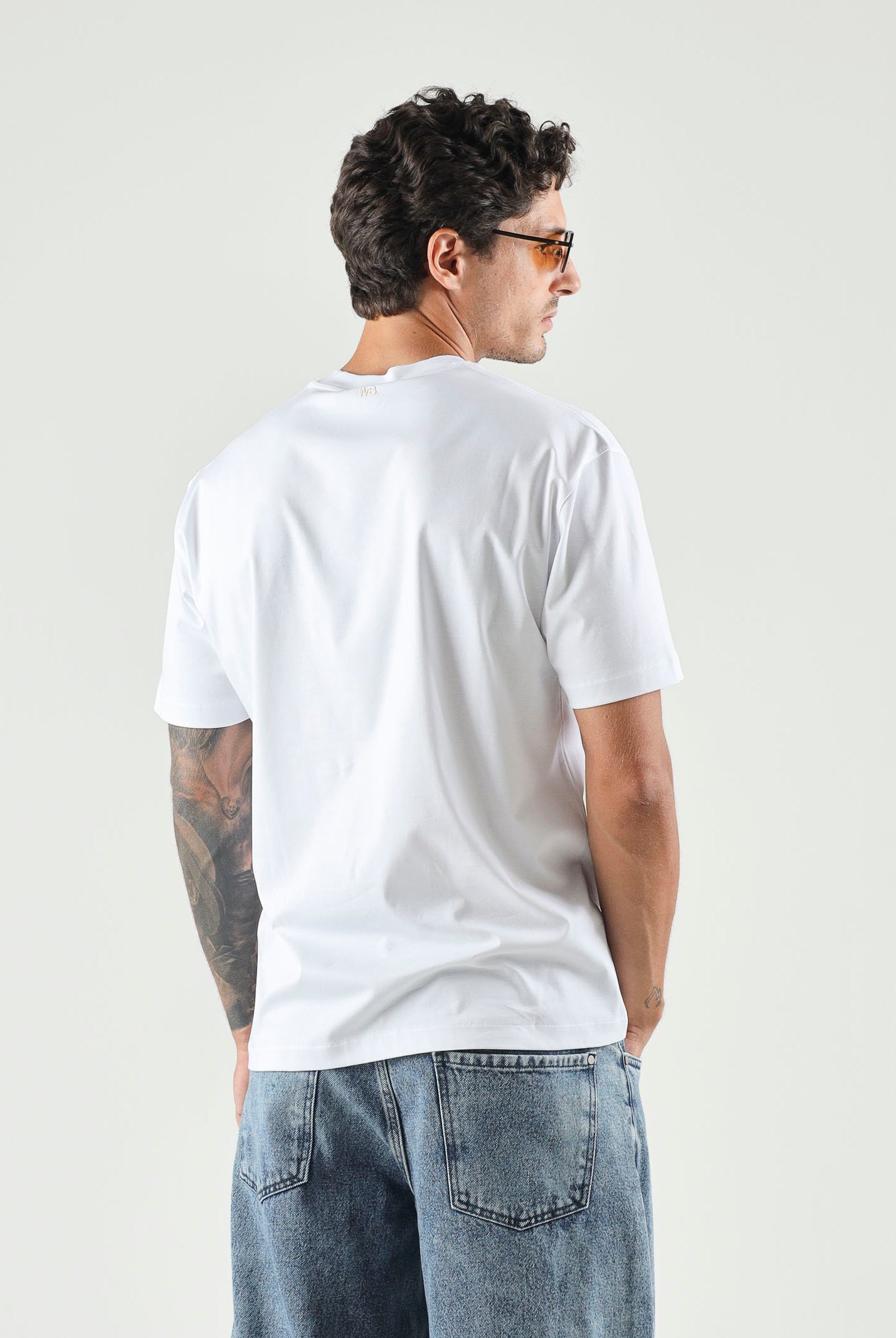 I'M BRIAN T-shirt girocollo bianca da uomo a tinta unita TS3930 002 I'M BRIAN