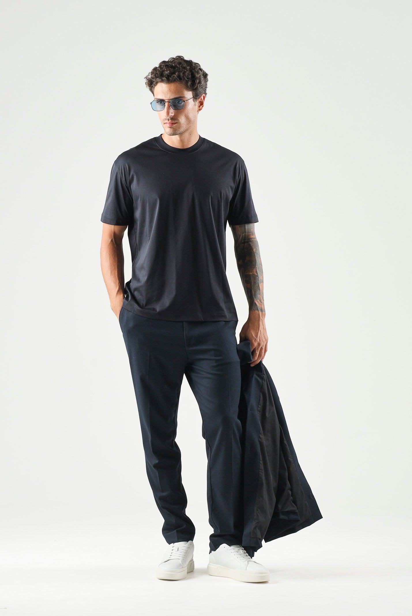 I'M BRIAN T-shirt basic girocollo blu da uomo TS3930 005 I'M BRIAN
